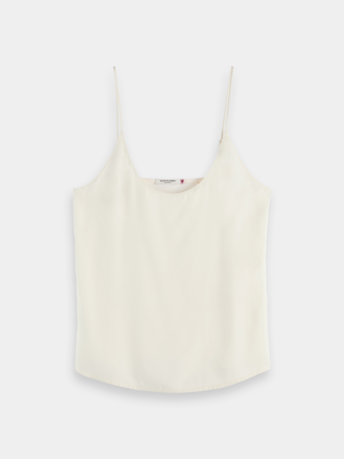 Woven jersey tank top by Scotch & Soda featuring a sleeveless design and a relaxed fit, shown on a neutral background.