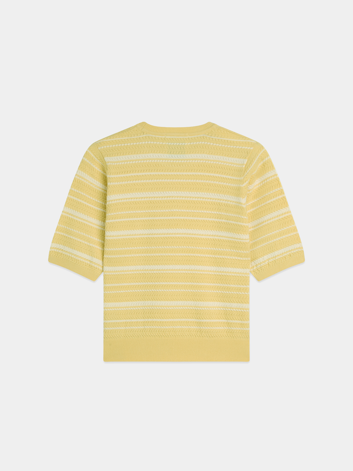 Striped knitted T-shirt by Scotch & Soda featuring a classic knitwear design with bold color stripes.