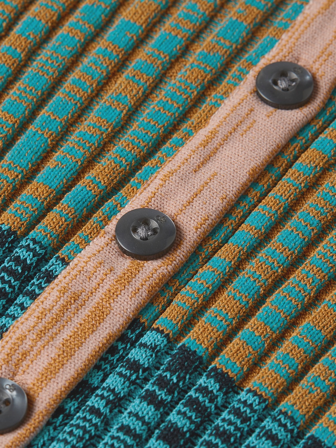 Striped short-sleeved knit cardigan by SCOTCH & SODA, featuring a lightweight design with colorful horizontal stripes.