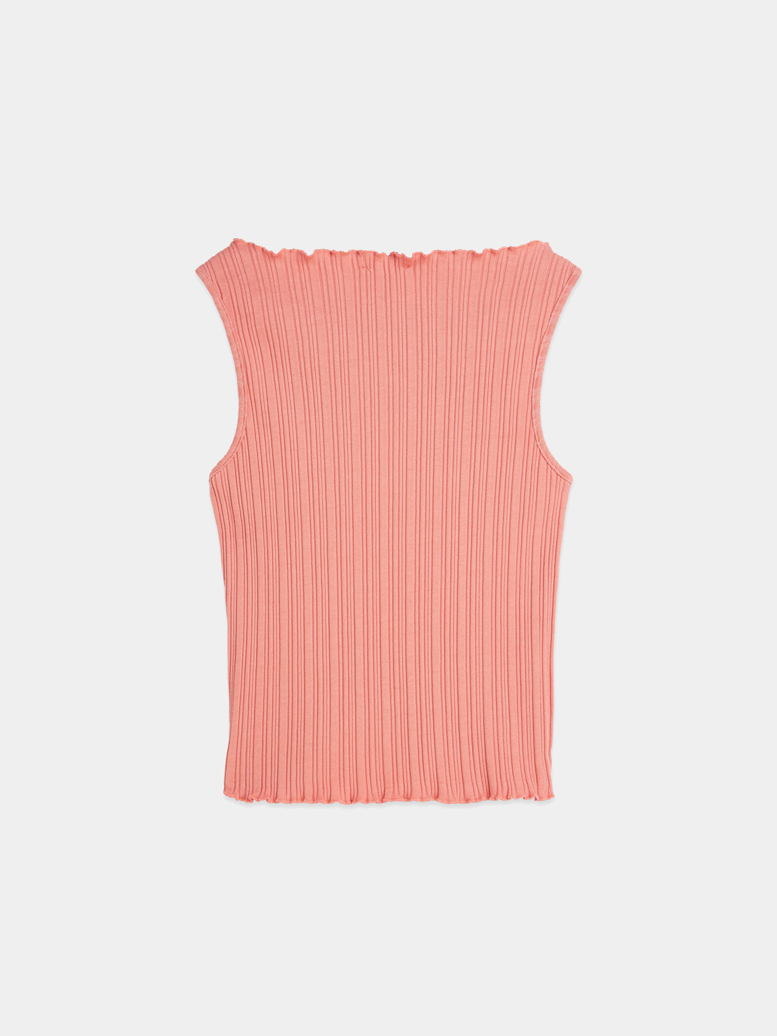 Black Scotch & Soda structured ribbed tank top with a fitted design and sleeveless style.