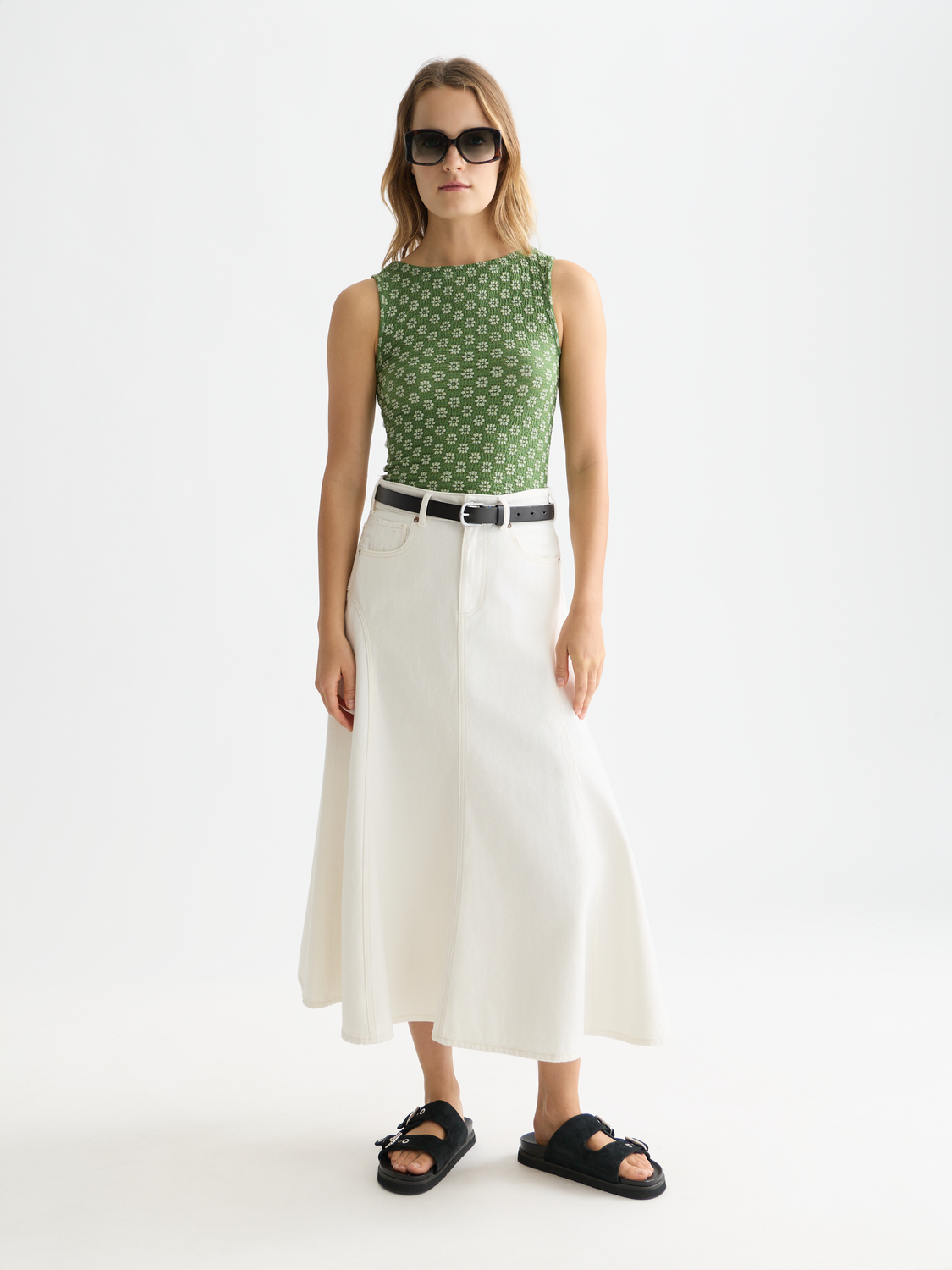 Structured tank top by Scotch & Soda featuring a fitted design, sleeveless cut, and casual style, shown in the image.