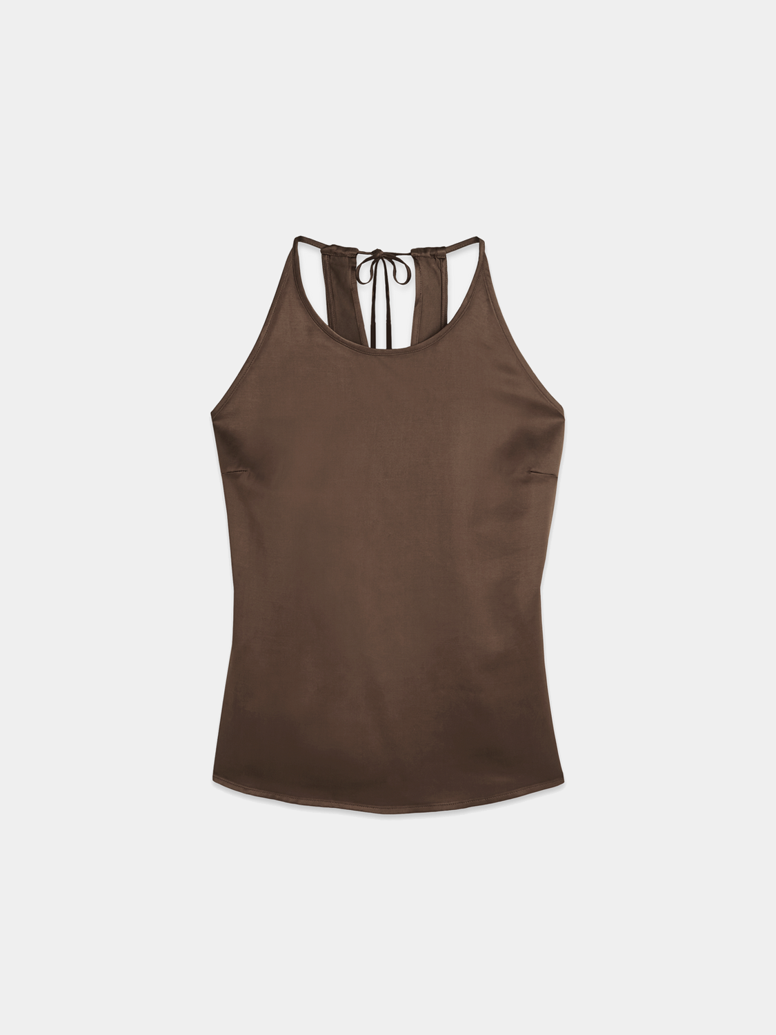 Black SCOTCH & SODA halter tank top with a fitted design and sleeveless style, shown on a mannequin.