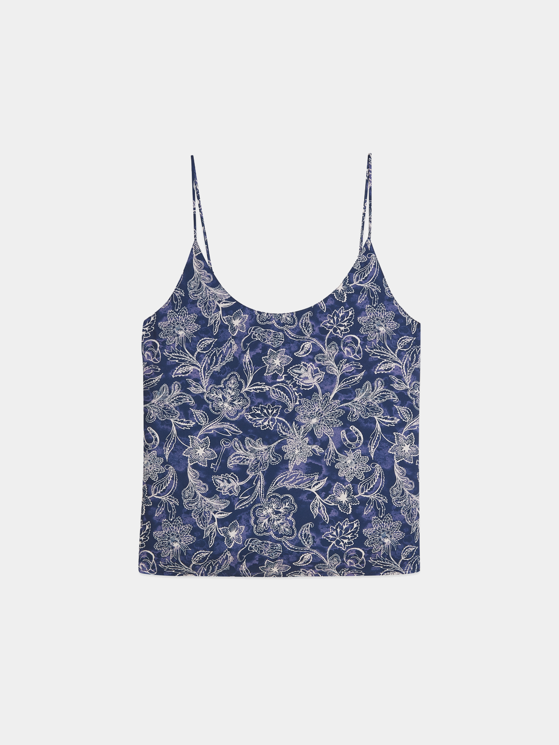 Light blue Scotch & SODA jersey woven tank top with a relaxed fit, sleeveless design, and soft fabric for casual wear.