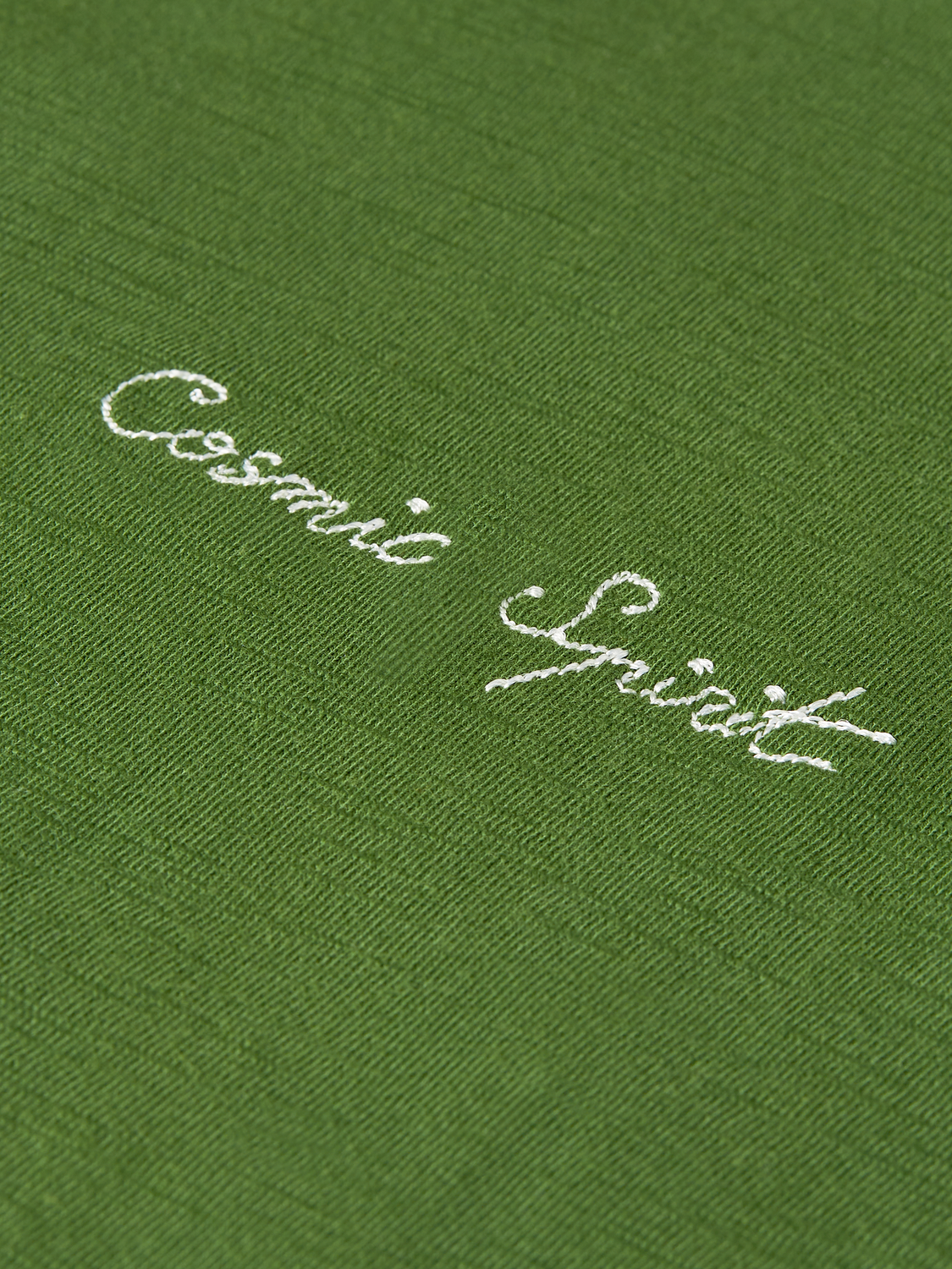 Light beige embroidered slub T-shirt from Scotch & Soda with short sleeves and subtle textured fabric.