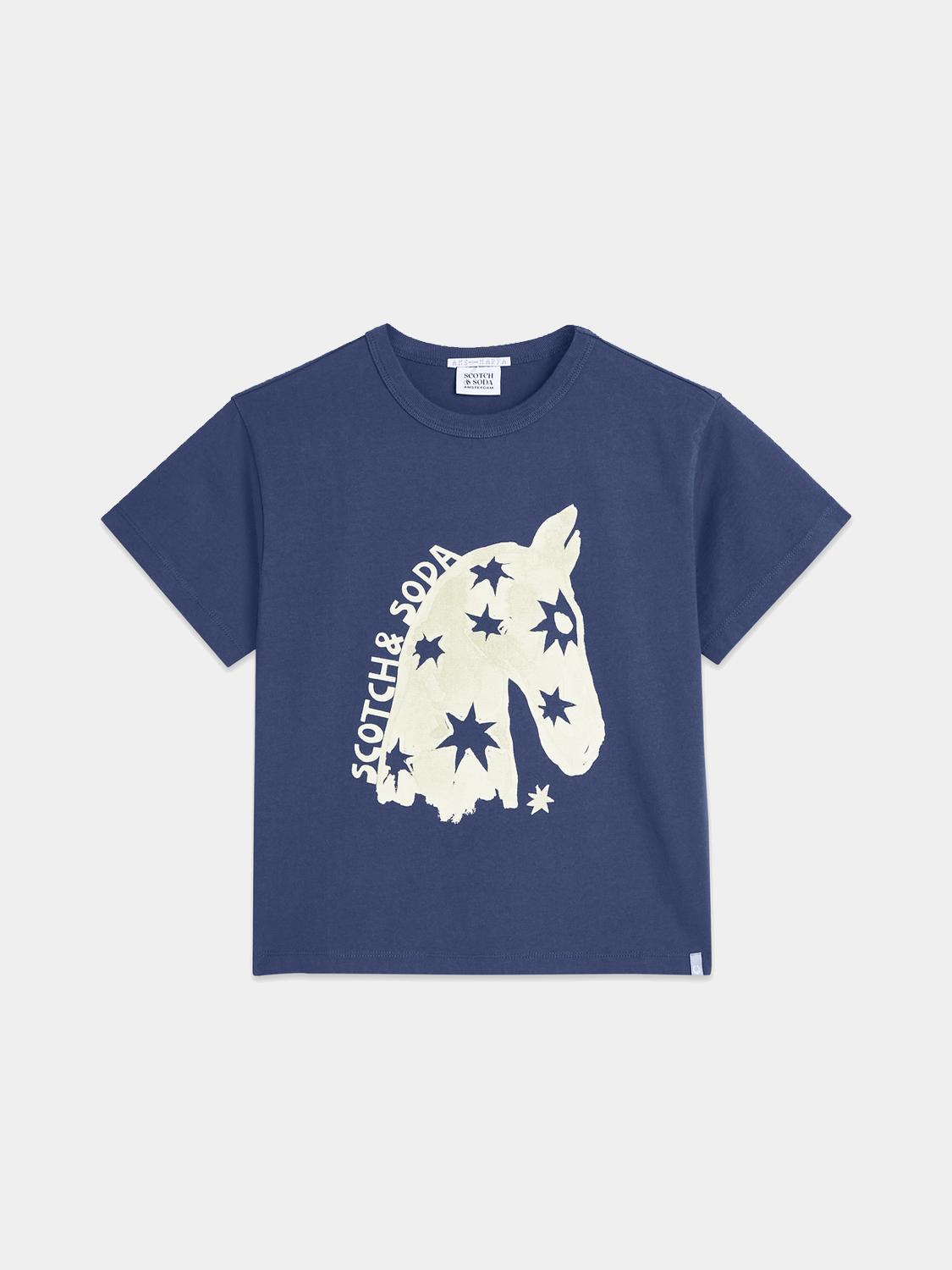 Scotch & Soda short sleeve artwork t-shirt featuring colorful graphic design on soft cotton fabric.