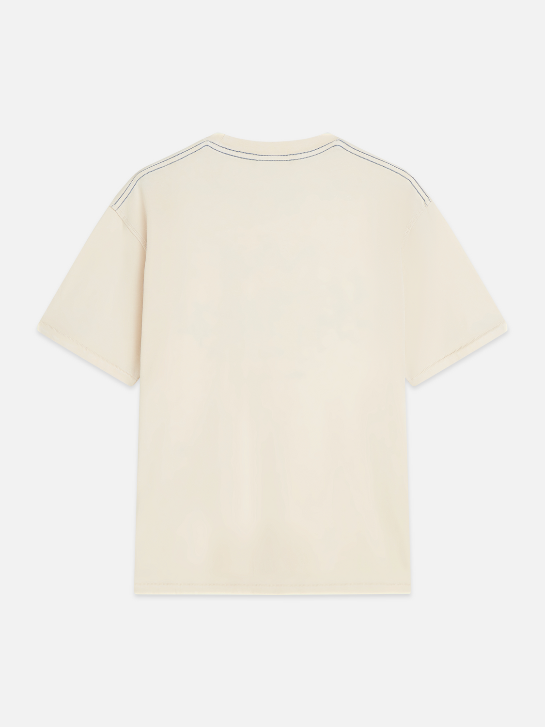 Black short-sleeve T-shirt featuring a washed artwork design by Basquiat, from the S&S x Basquiat collection by Scotch & Soda.