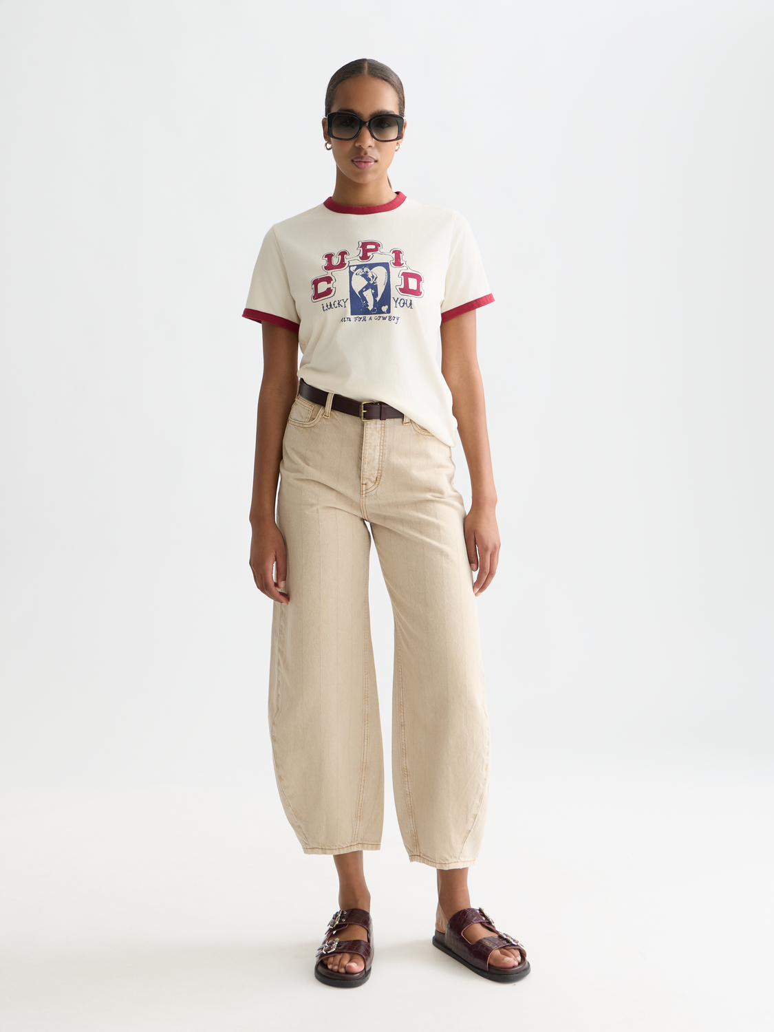 Light blue short-sleeve Scotch & Soda contrast binding t-shirt with crew neckline and stylish design.