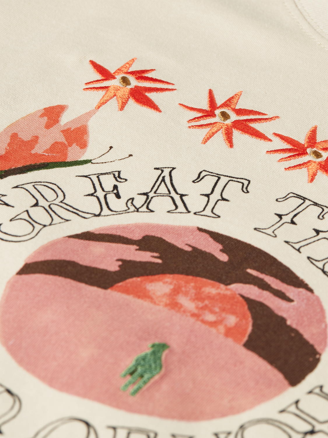 Short sleeve embroidered artwork t-shirt by Scotch & Soda featuring colorful floral embroidery on soft fabric.