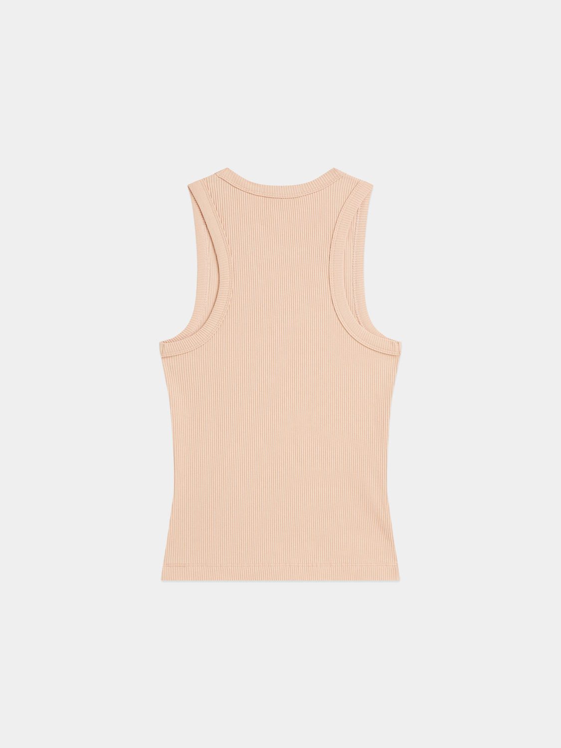 Black Scotch & Soda rib racer tank top with sleeveless design and fitted style, shown on a plain background.