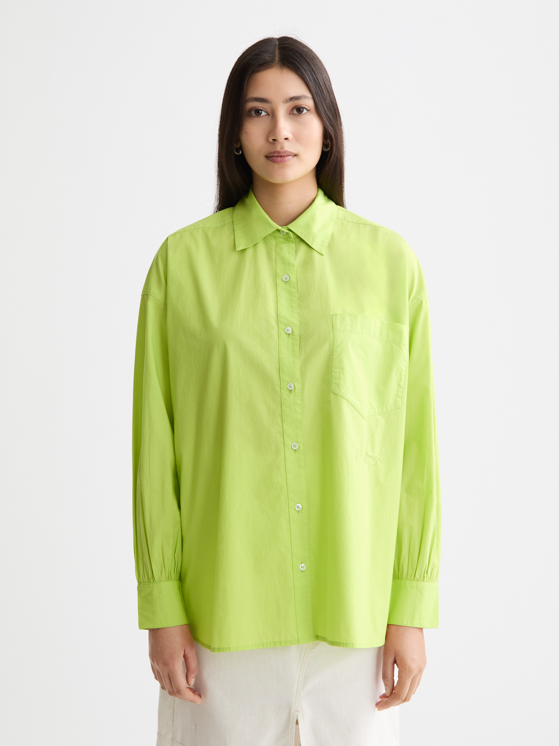 Embroidered girlfriend shirt - Scotch & Soda NZ
