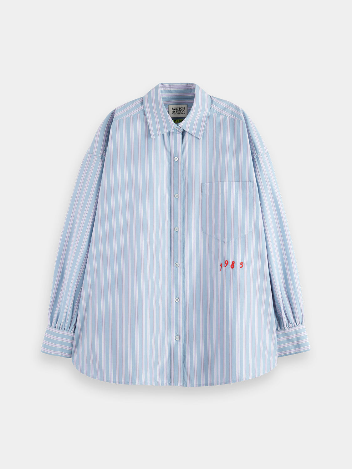 Embroidered girlfriend shirt - Scotch & Soda NZ