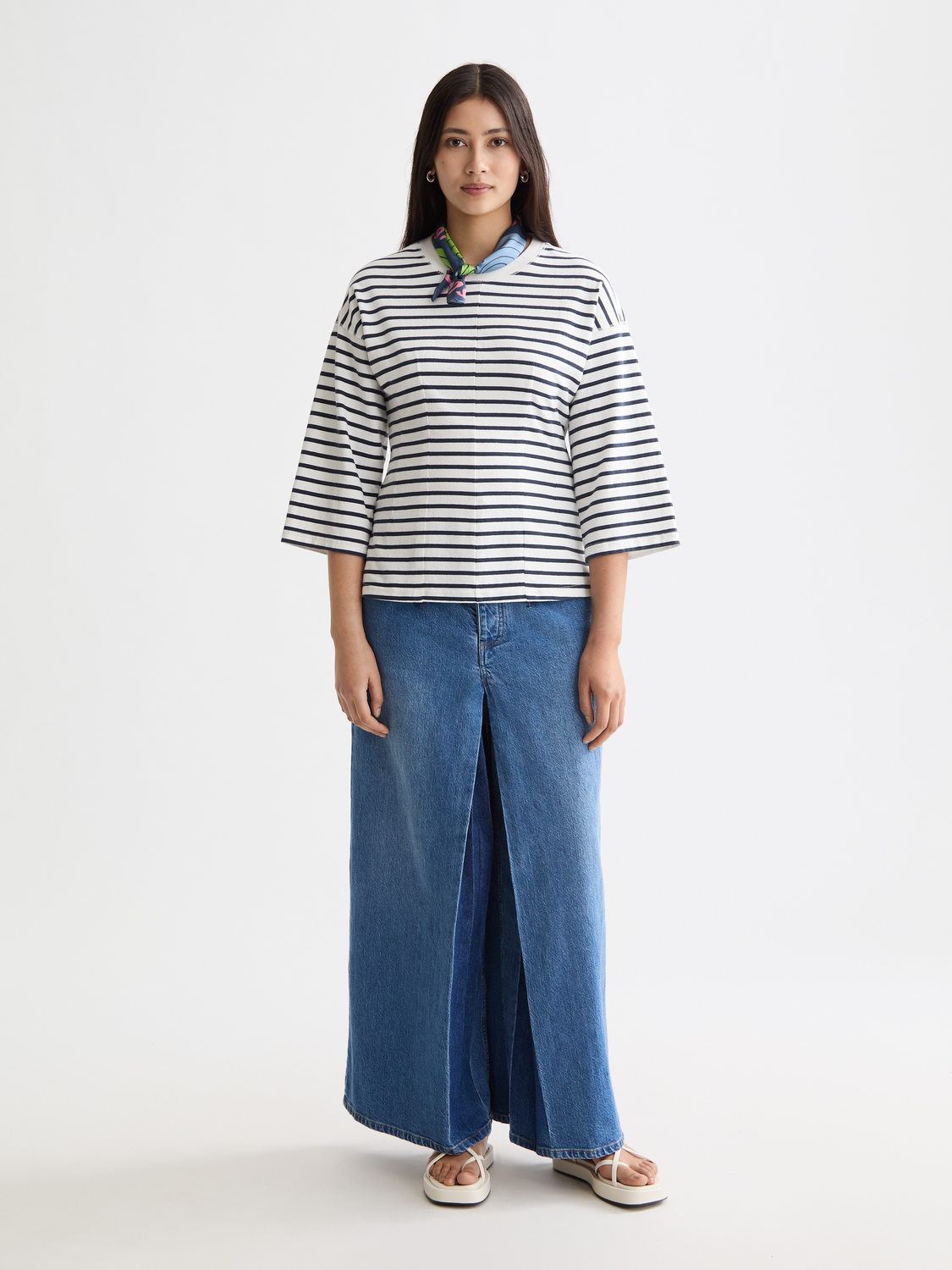 Washed striped breton top - Scotch & Soda NZ