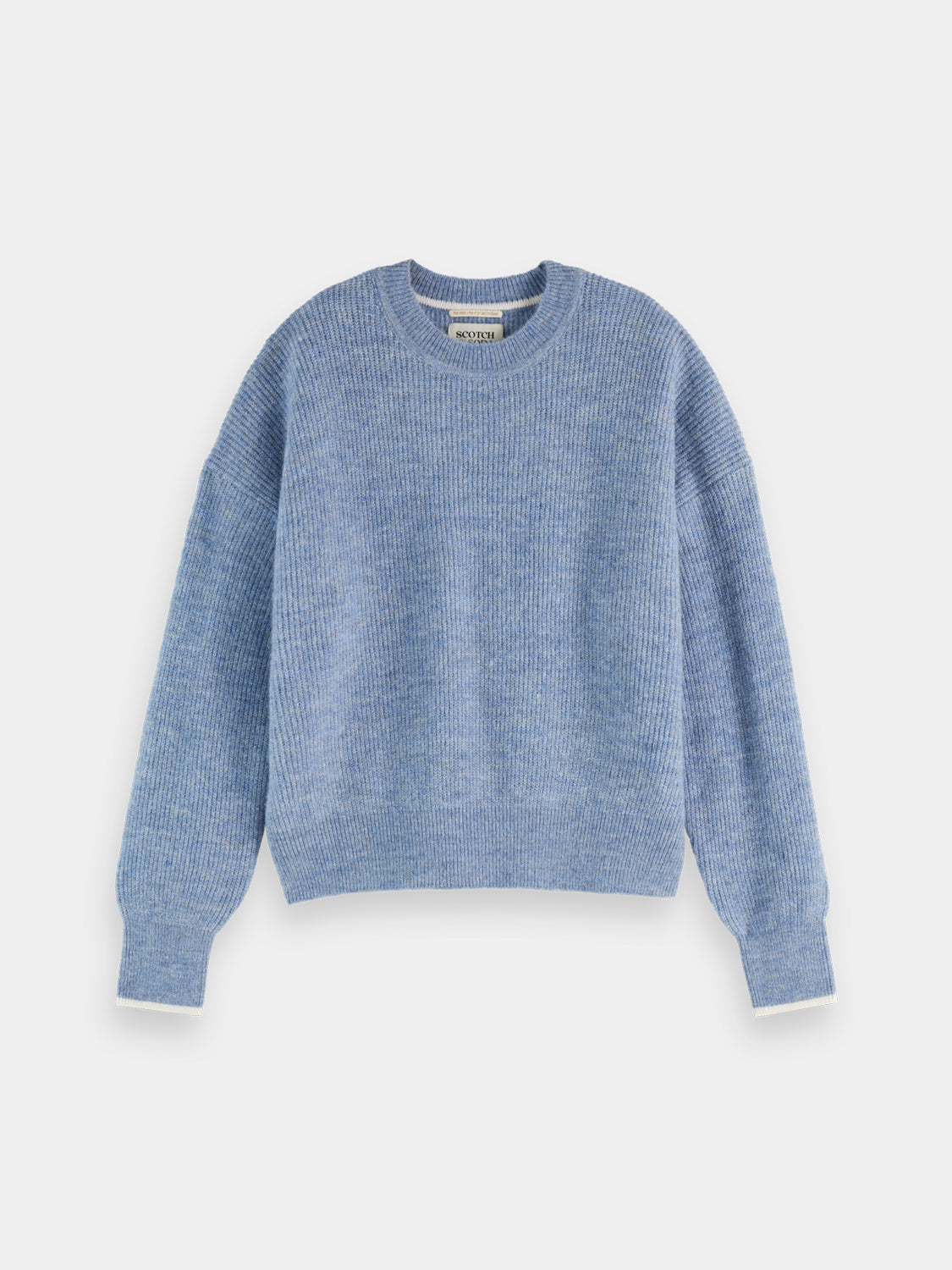 Fuzzy crewneck pullover - Scotch & Soda NZ