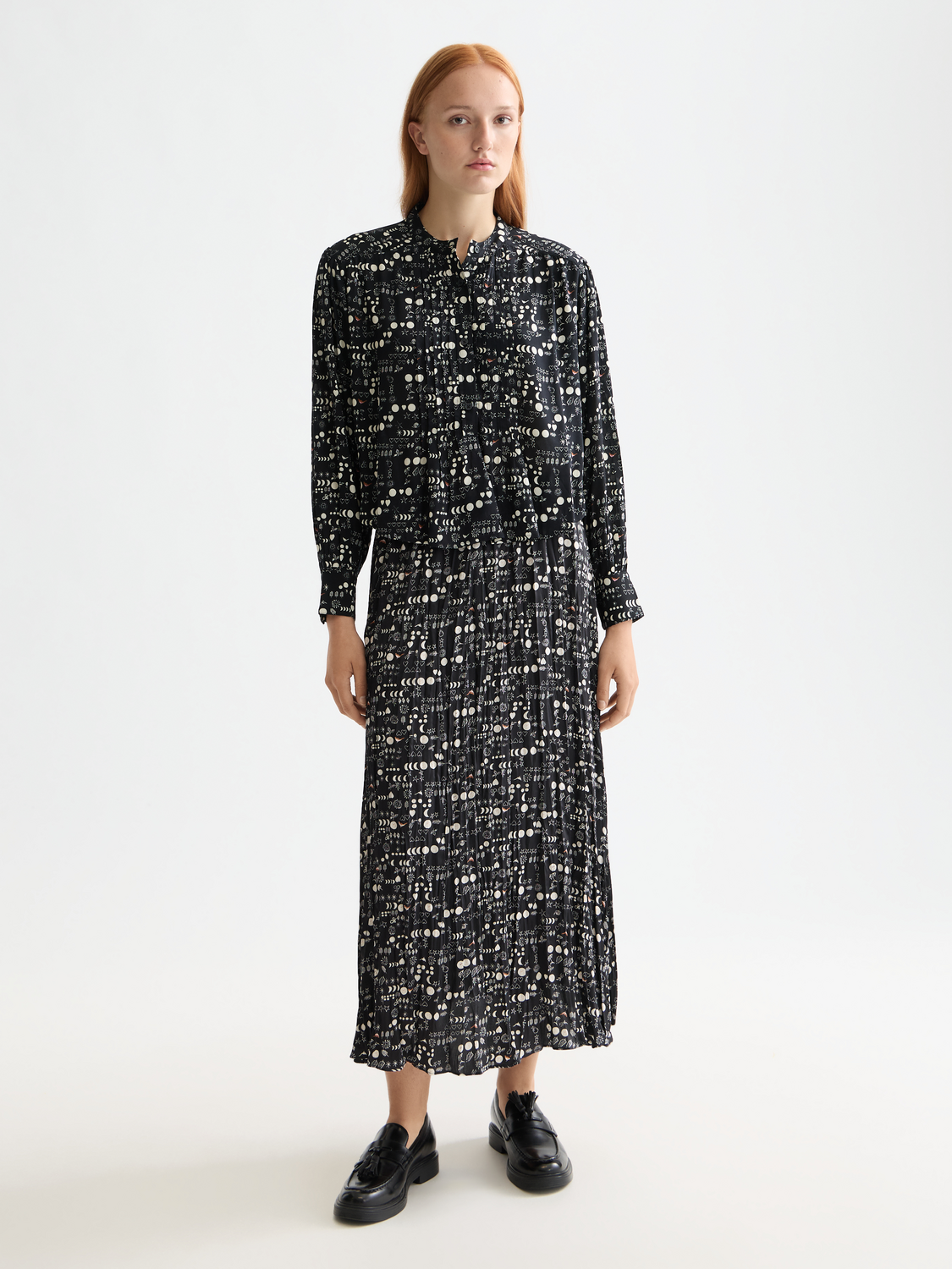 Printed pintuck woven shirt from Scotch & Soda with a relaxed fit and detailed front pintuck design.