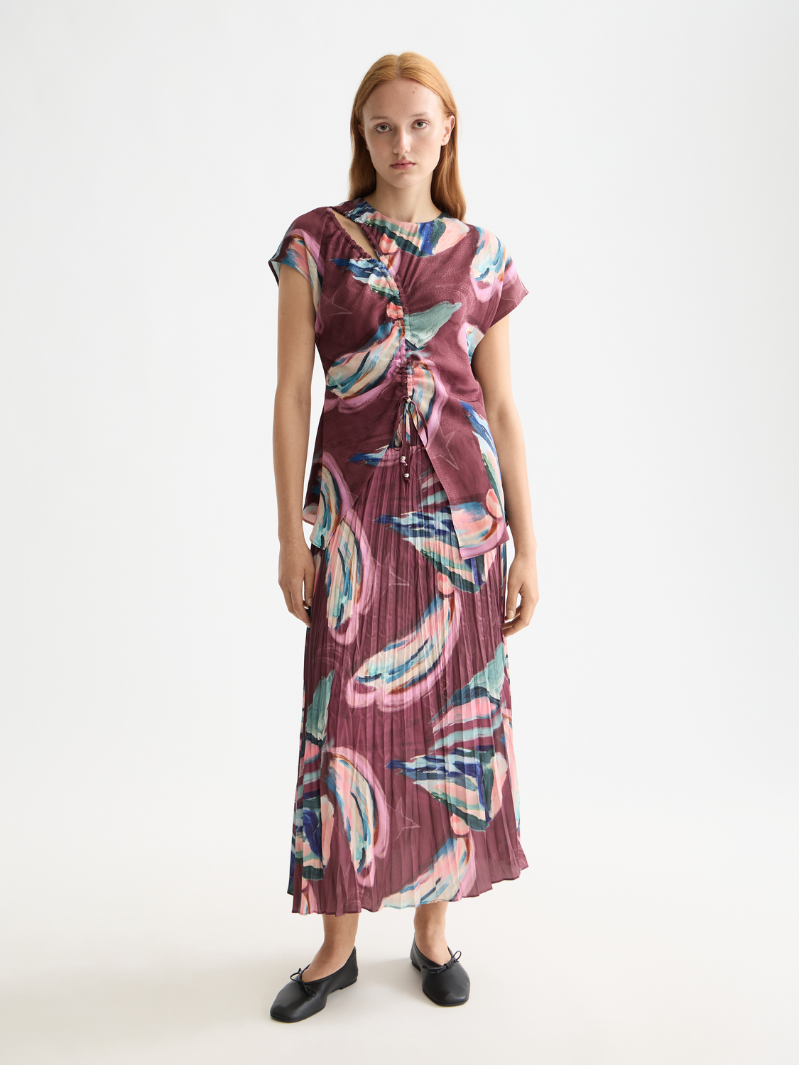 Woven keyhole top from Scotch & Soda featuring a stylish design with a keyhole neckline and lightweight fabric.