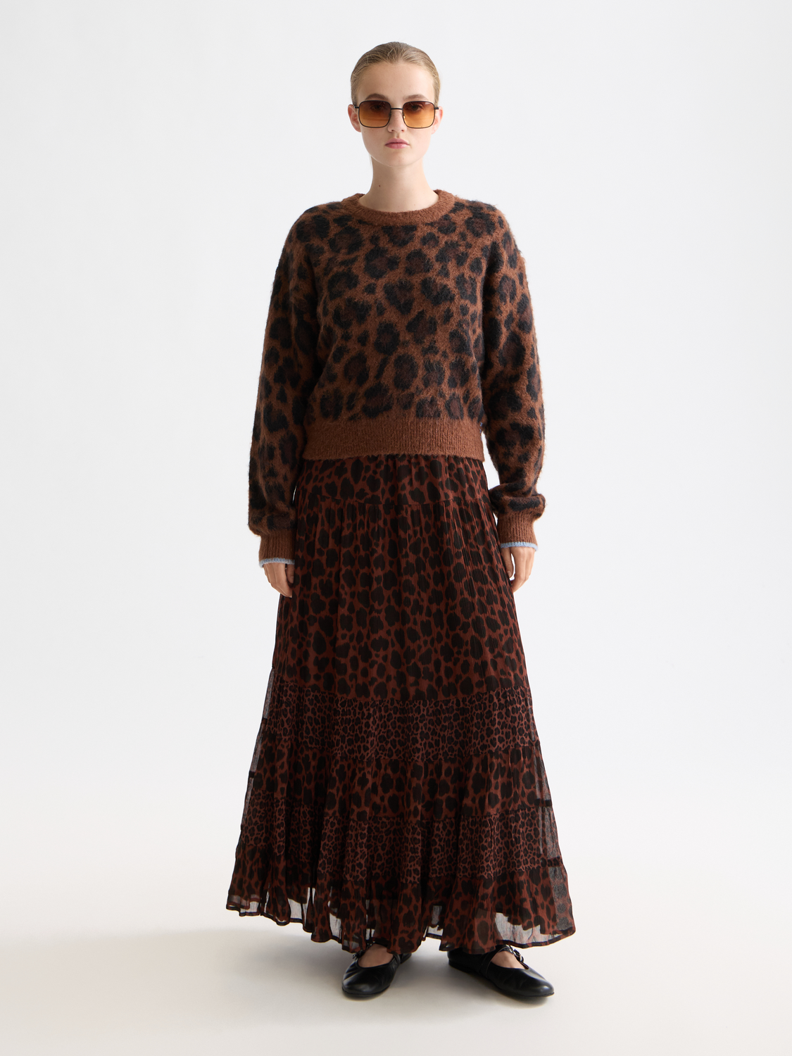 Fuzzy jacquard knit pullover by Scotch & Soda featuring textured patterns and a cozy, stylish fit.