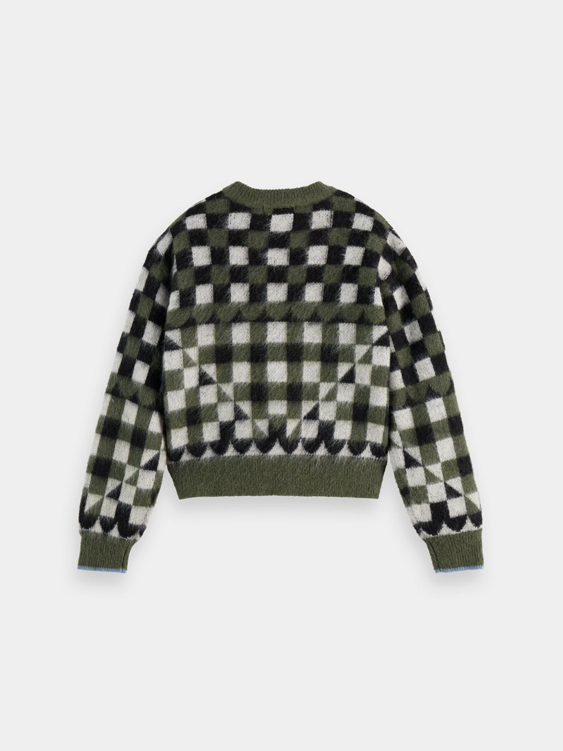 Fuzzy jacquard pullover - Scotch & Soda NZ