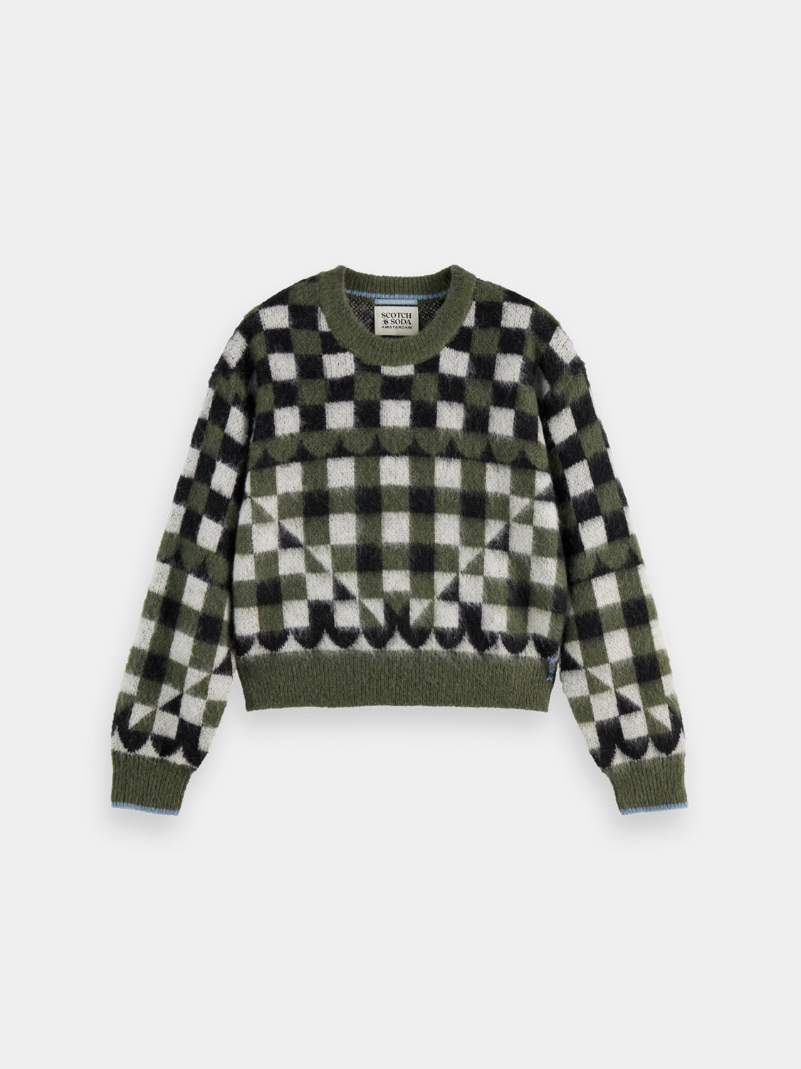 Fuzzy jacquard pullover - Scotch & Soda NZ