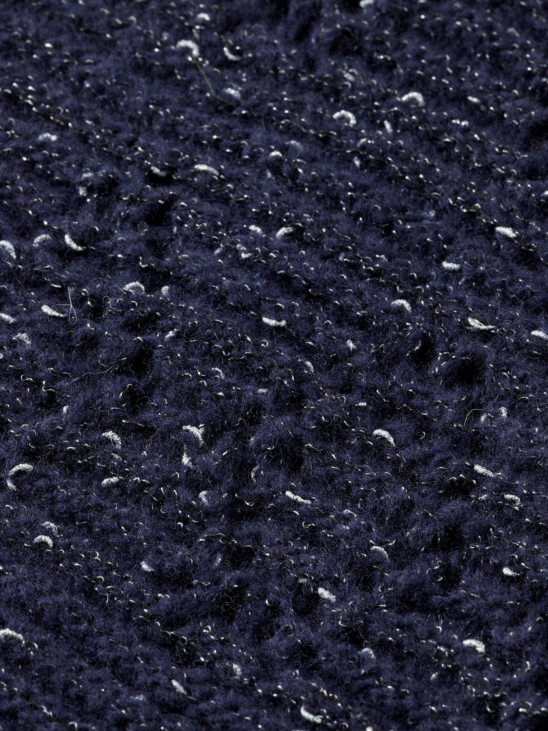 Metallic SCOTCH & SODA knitwear crewneck cardigan in shiny fabric, displayed on a neutral background.