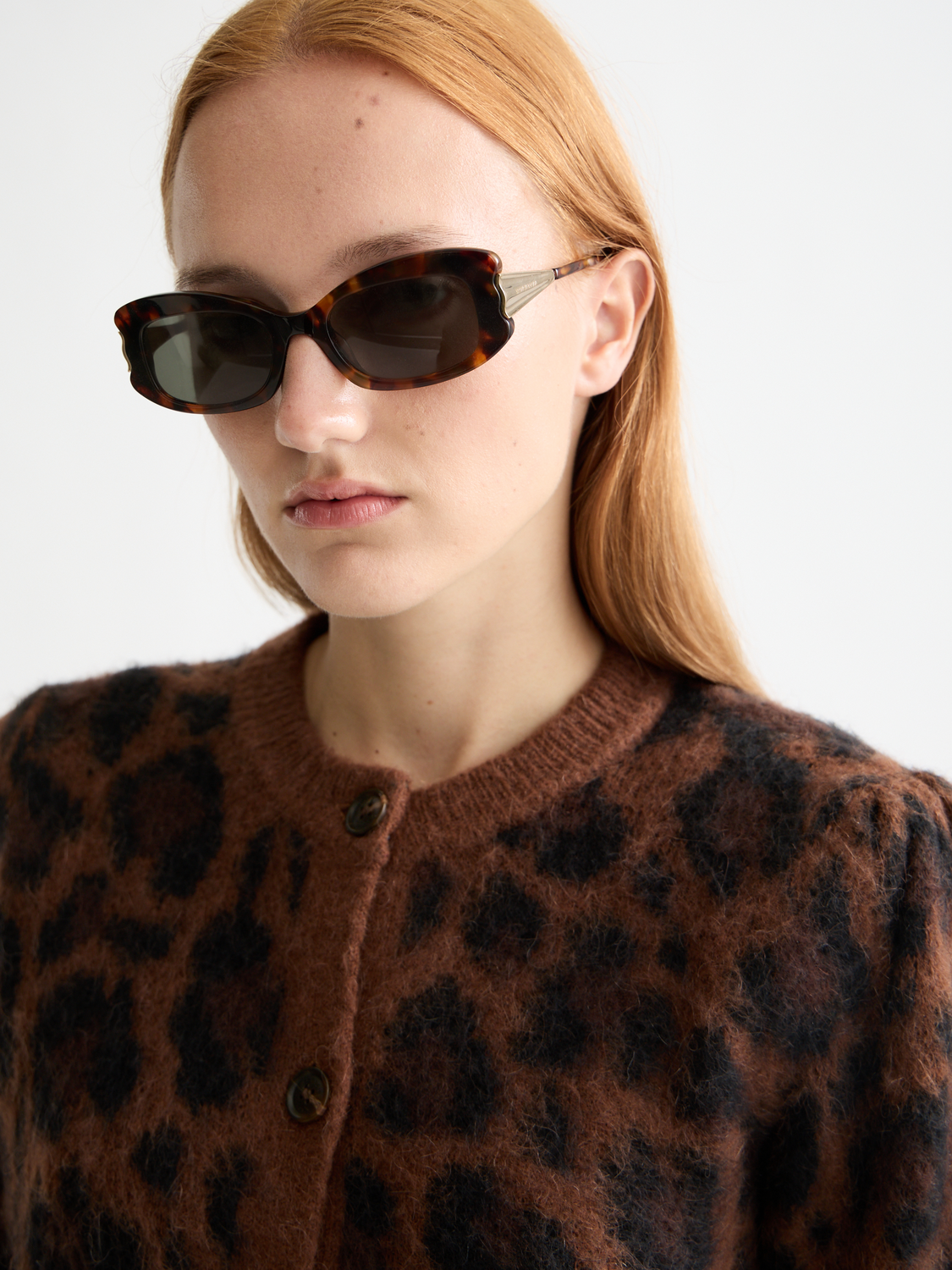 Fuzzy jacquard knitwear cardigan by Scotch & Soda featuring a cozy textured pattern and button closure.