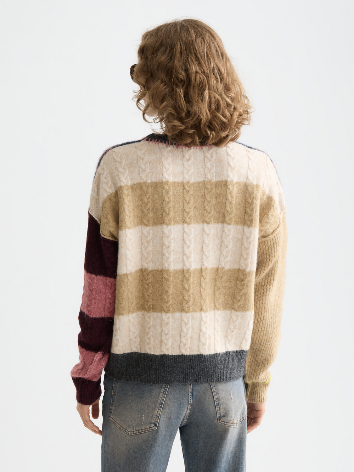 SCOTCH & SODA Blocked Fair Isle pullover knitwear sweater with patterned color-block design