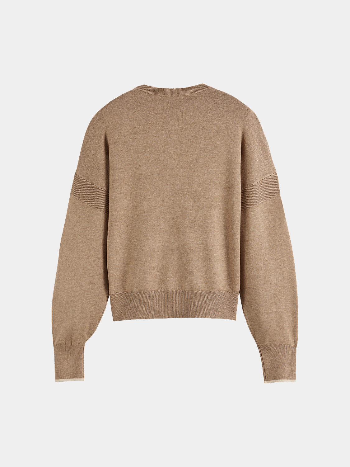 Black Scotch & Soda V-neck relaxed-fit knitwear pullover displayed on a mannequin.