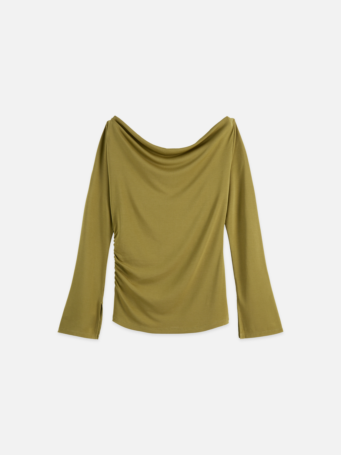 SCOTCH & SODA modal long sleeve t-shirt in a soft, lightweight fabric; front view on a white background