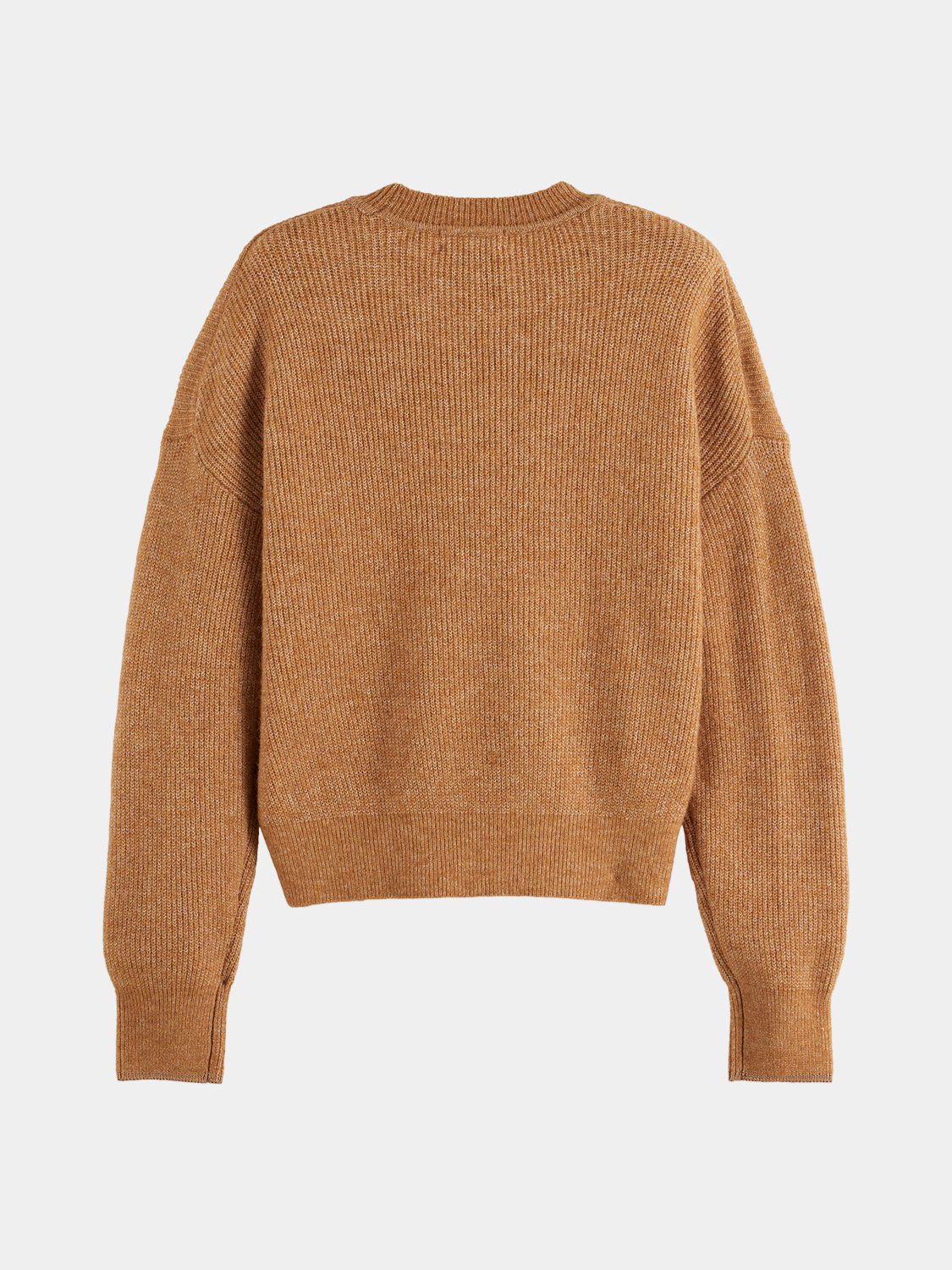 Black Scotch & Soda crewneck knitwear pullover with a classic fit, featuring ribbed cuffs and neckline.