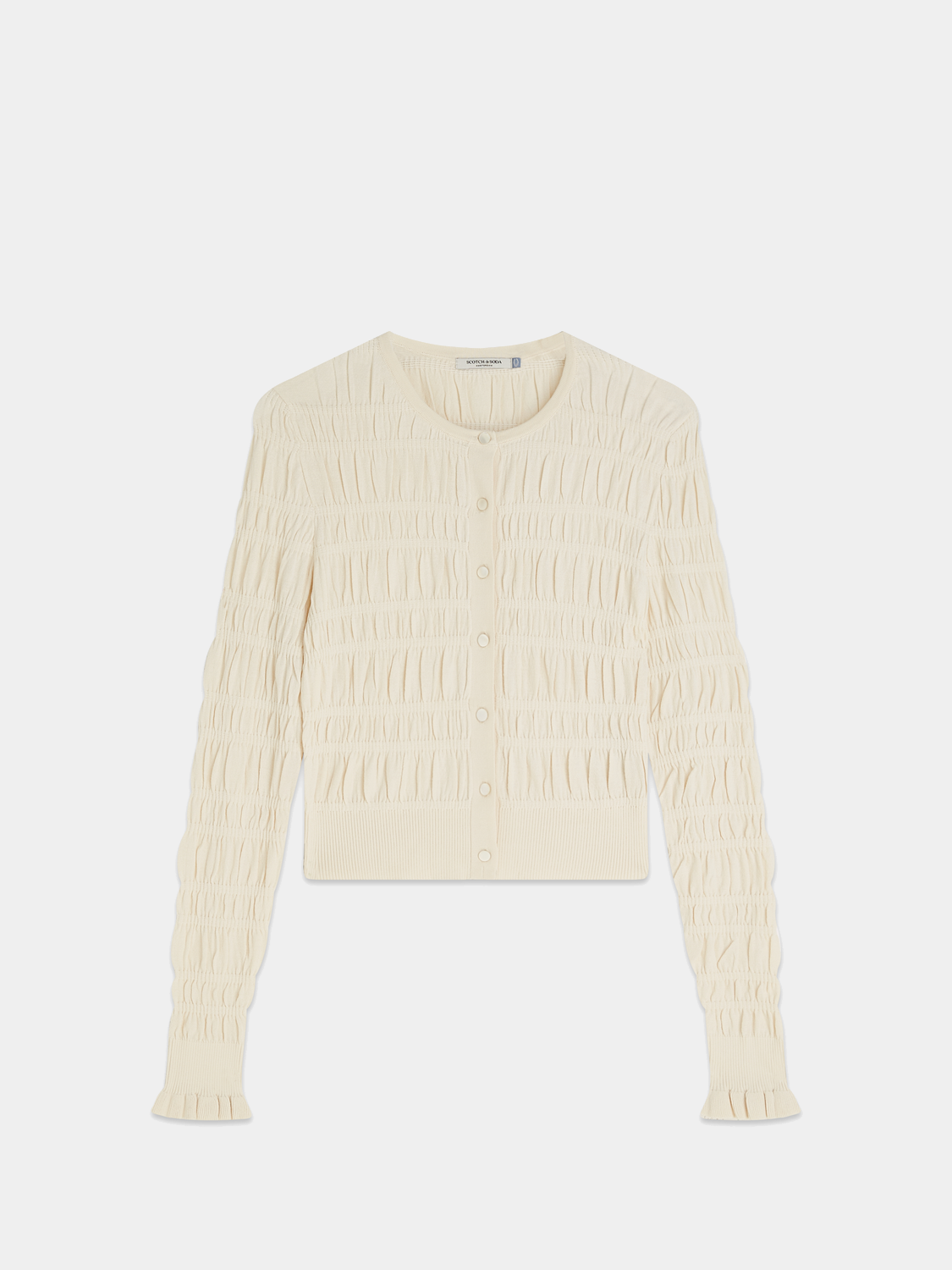 Smock stitch cardigan