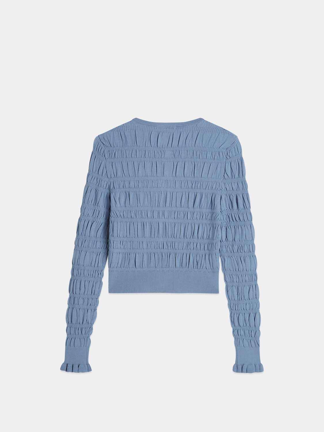 Black Scotch & SODA smock stitch cardigan, knitwear with a textured pattern, displayed on a plain background.