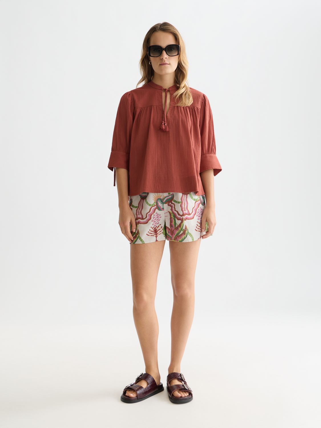Gathered blouse