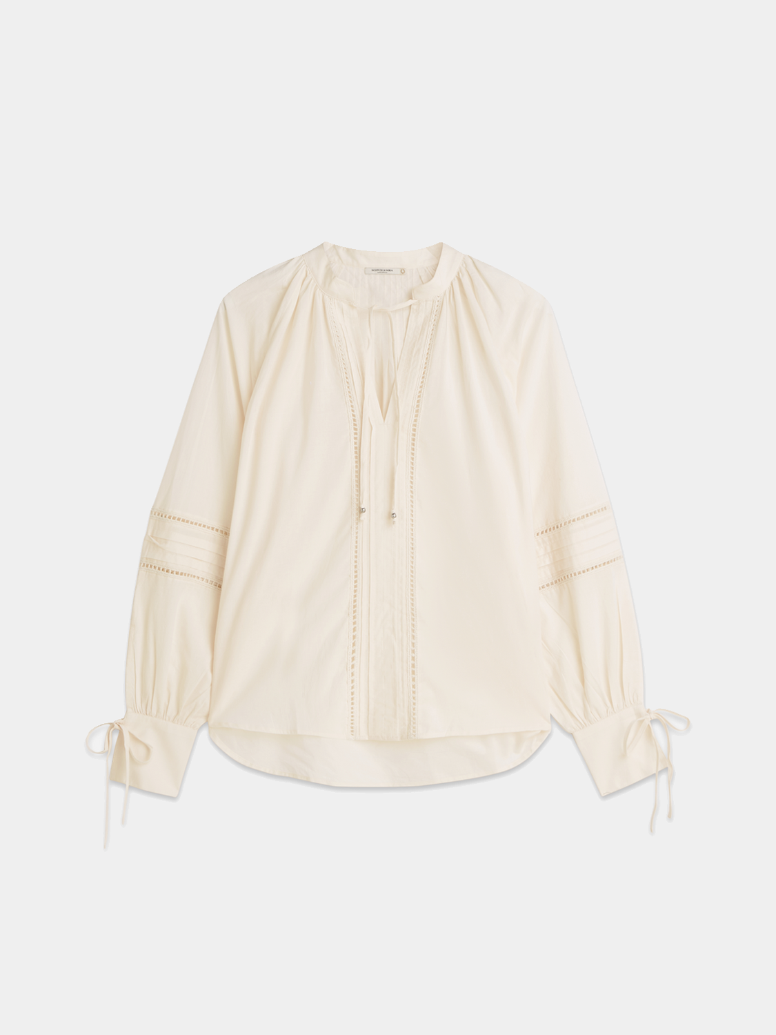 Woven pleated blouse from Scotch & Soda with a relaxed fit, featuring a soft fabric and stylish design.