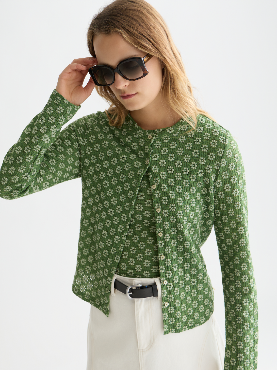 Long-sleeved button-up T-shirt by Scotch & Soda, featuring a casual fit and classic design in soft fabric.