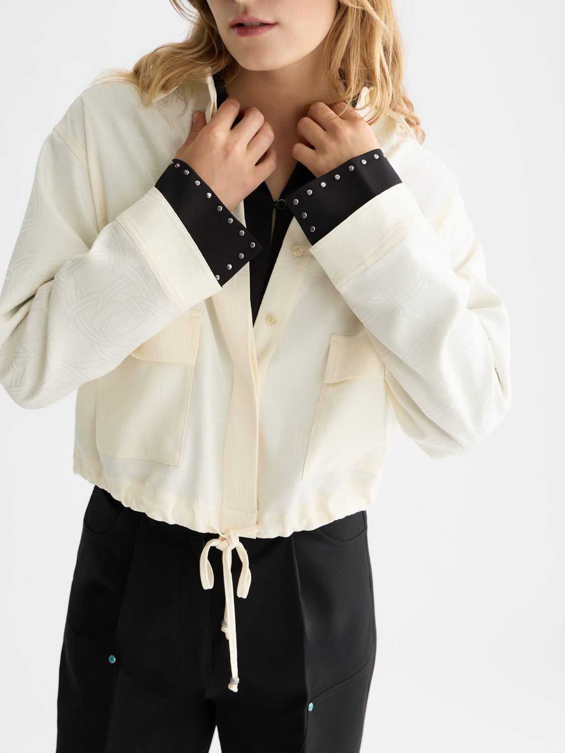 Long-sleeve utility shirt by Scotch & Soda featuring a button-up design and practical chest pockets, in a versatile fabric.