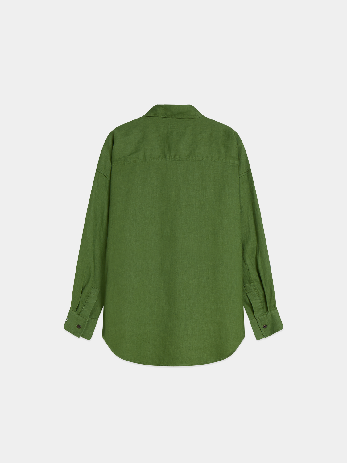 Black Scotch & Soda linen long sleeve shirt with a relaxed fit, featuring a classic collar and button-front design.