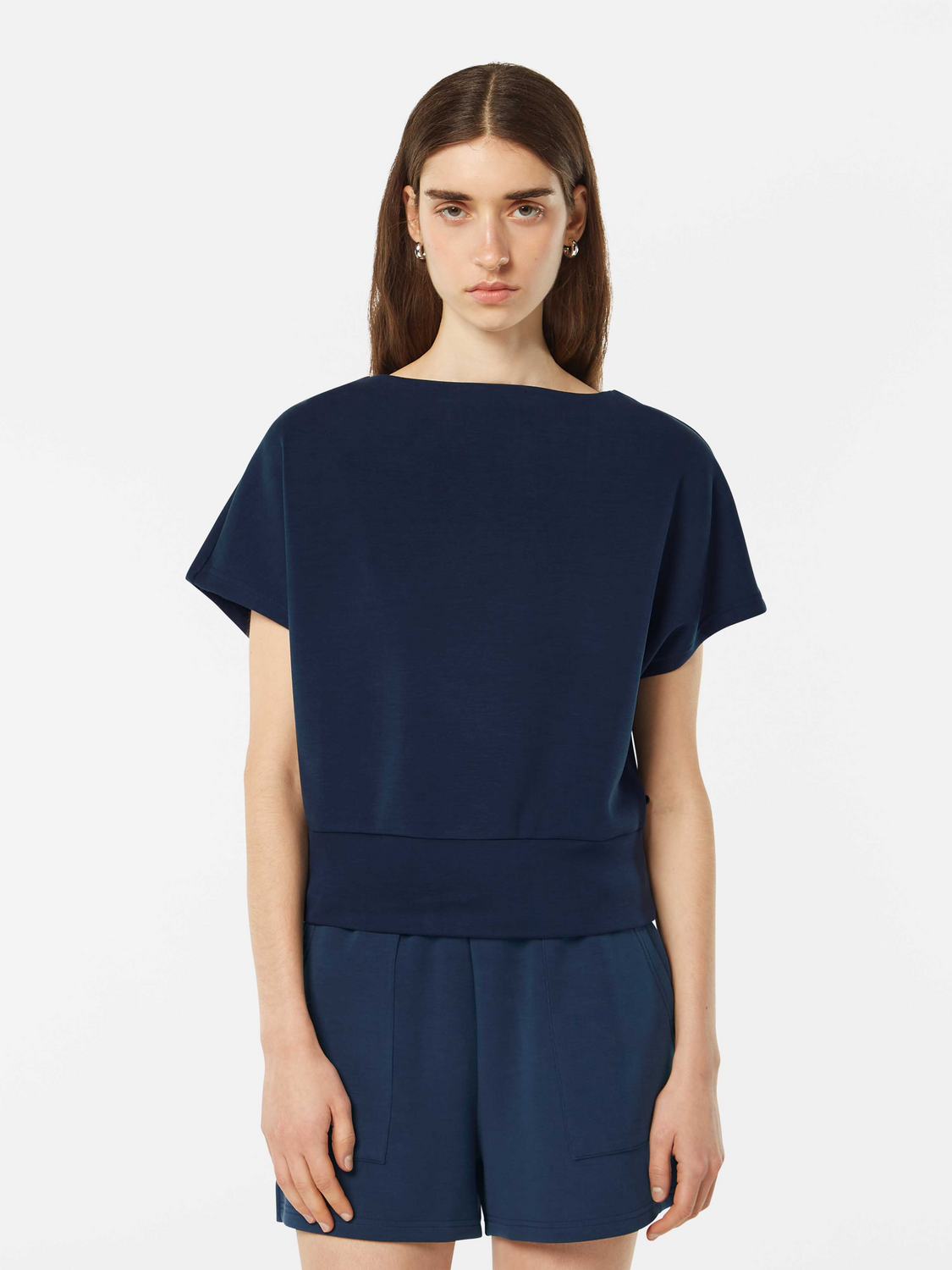 Short-sleeved sweatshirt by Scotch & Soda with a relaxed fit, shown in a soft fabric with subtle branding details.