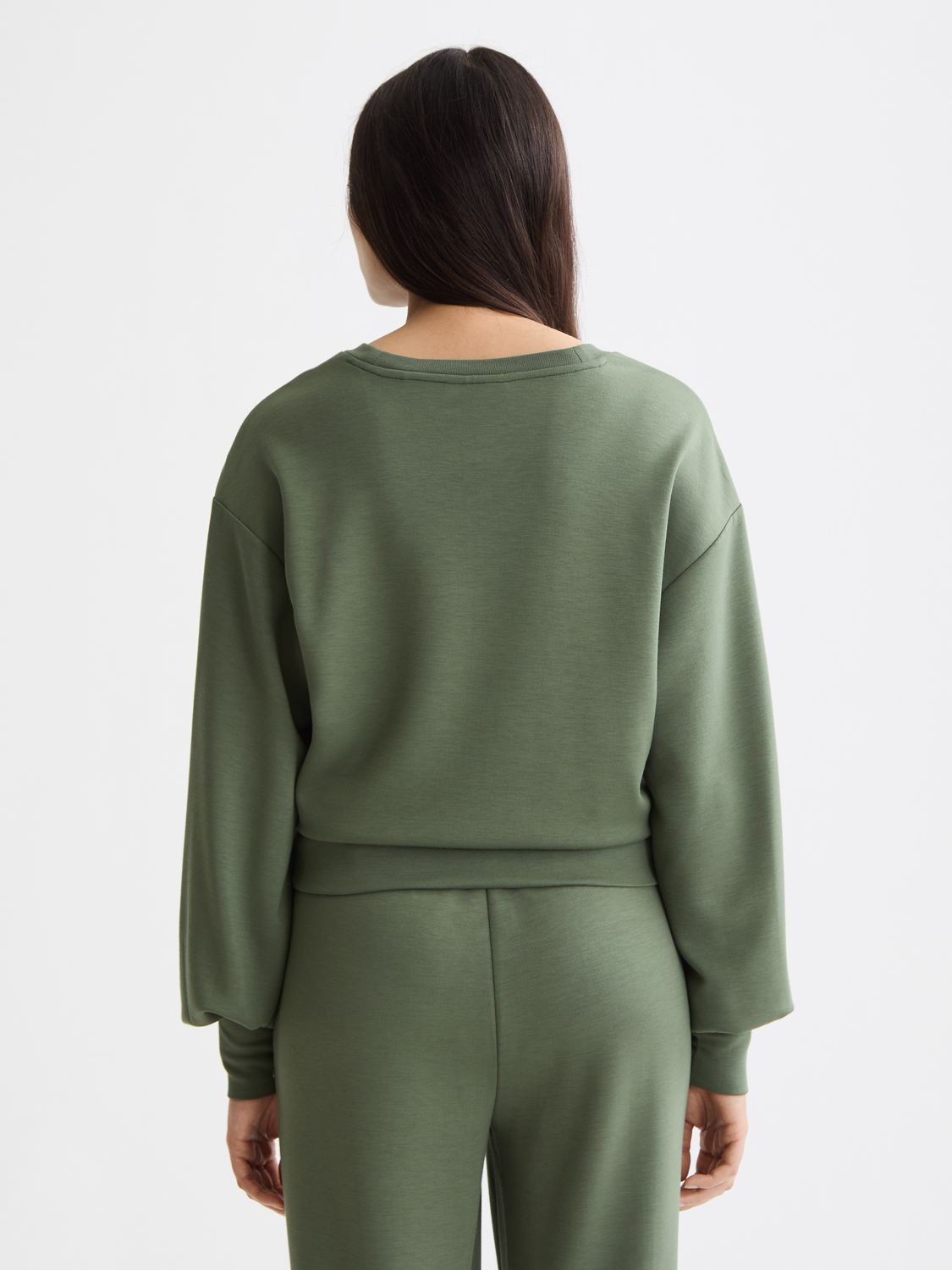 Scotch & Soda modal sweatshirt with crew neck and relaxed fit, shown from the back in soft, comfortable fabric.