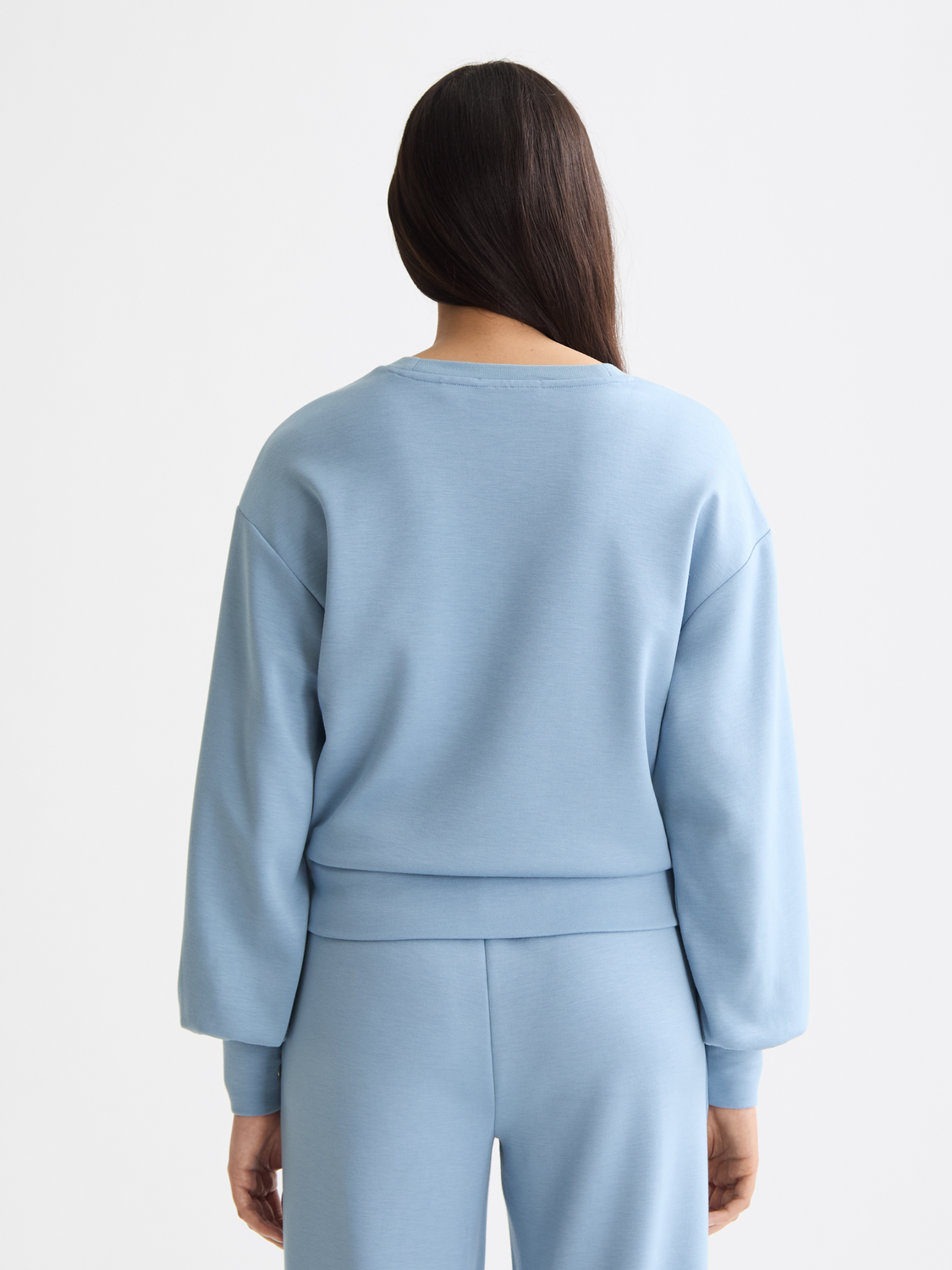 Scotch & Soda modal sweatshirt with a relaxed fit, showing the back view in soft fabric and casual style.