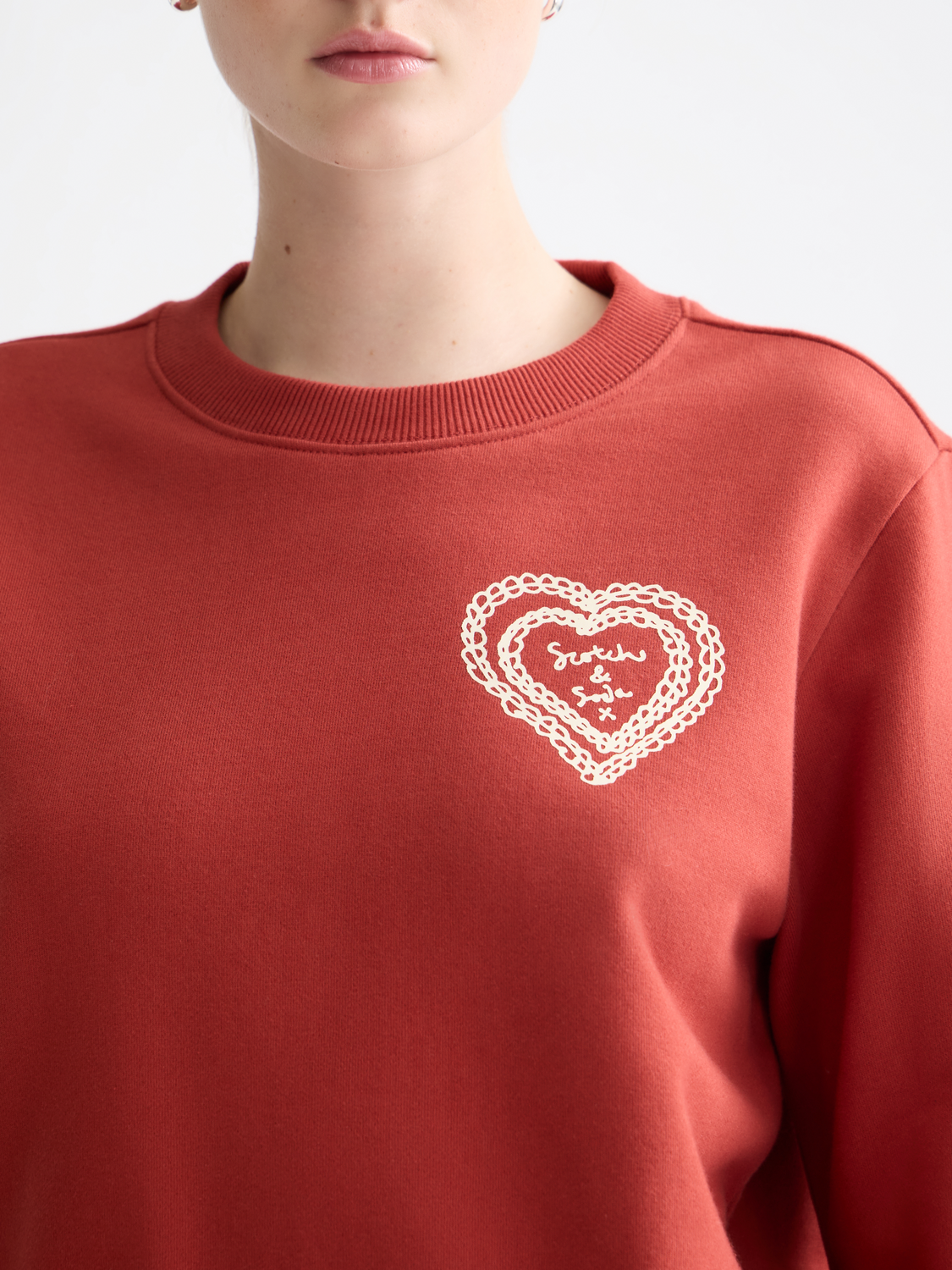 Scotch & Soda chest artwork sweatshirt featuring a graphic print on a cozy gray sweatshirting fabric.