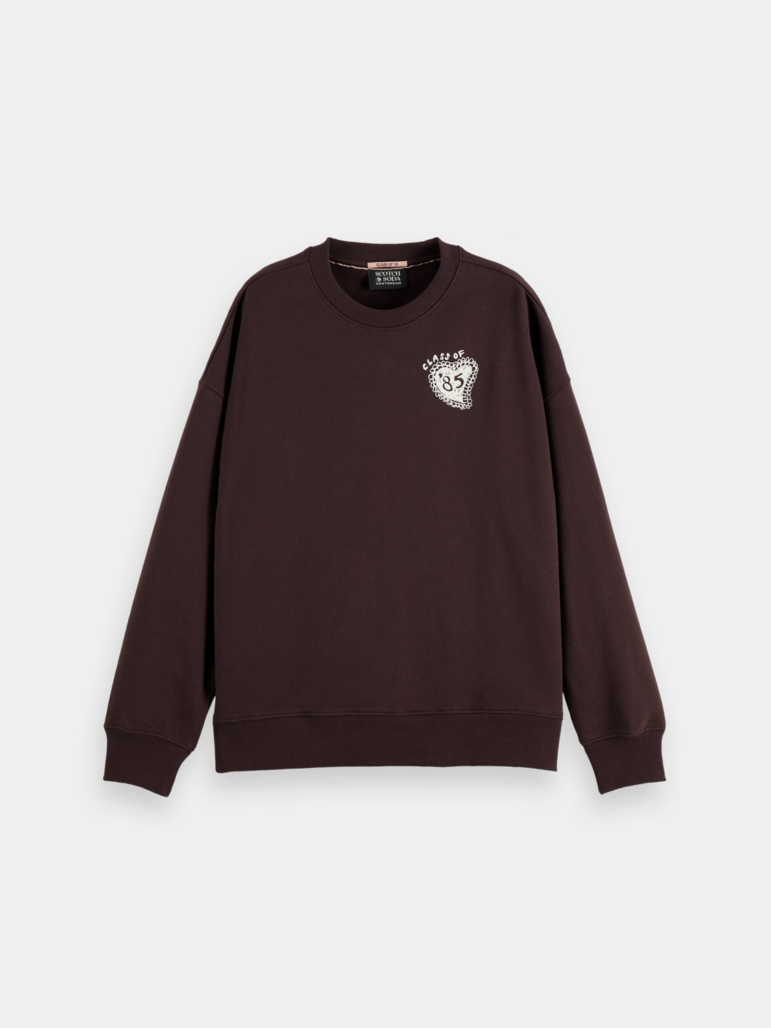 Oversized sweatshirt by Scotch & Soda featuring bold artwork design, soft fabric, and relaxed fit for casual style.