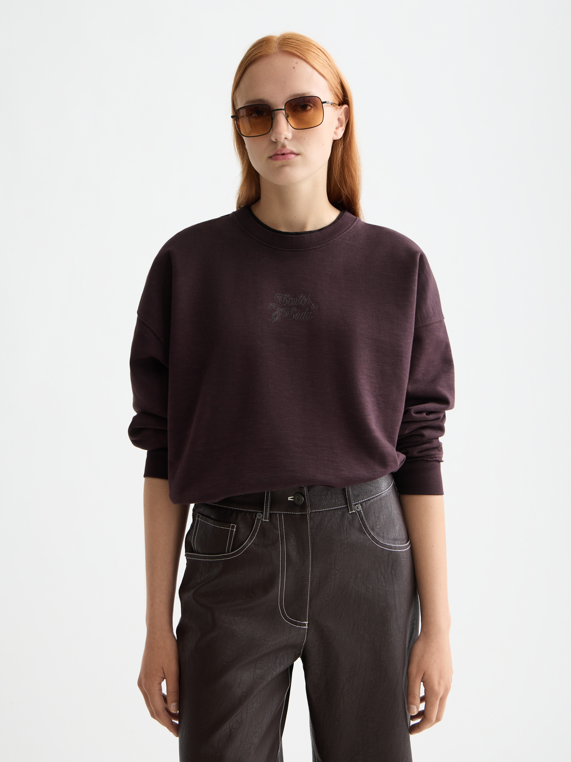 Logo oversized sweatshirt by Scotch & Soda, featuring a front logo design in a cozy, relaxed fit sweatshirt.