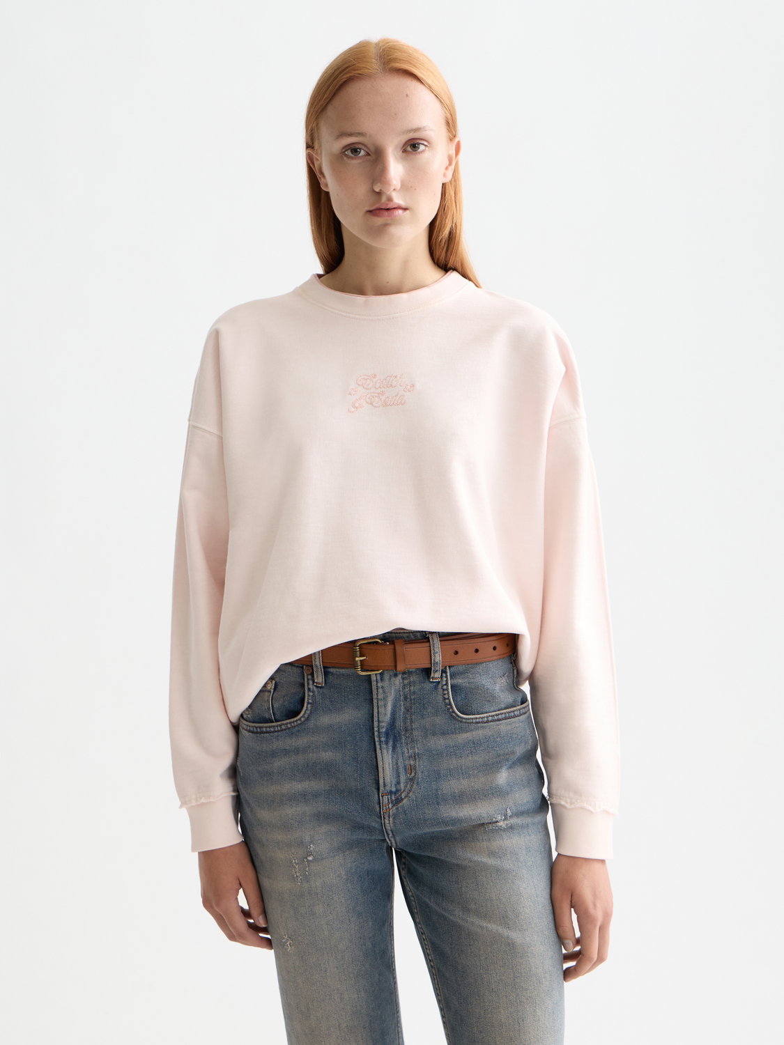 Logo oversized sweatshirt by Scotch & Soda, featuring a relaxed fit and bold logo graphic on soft sweatshirt fabric.