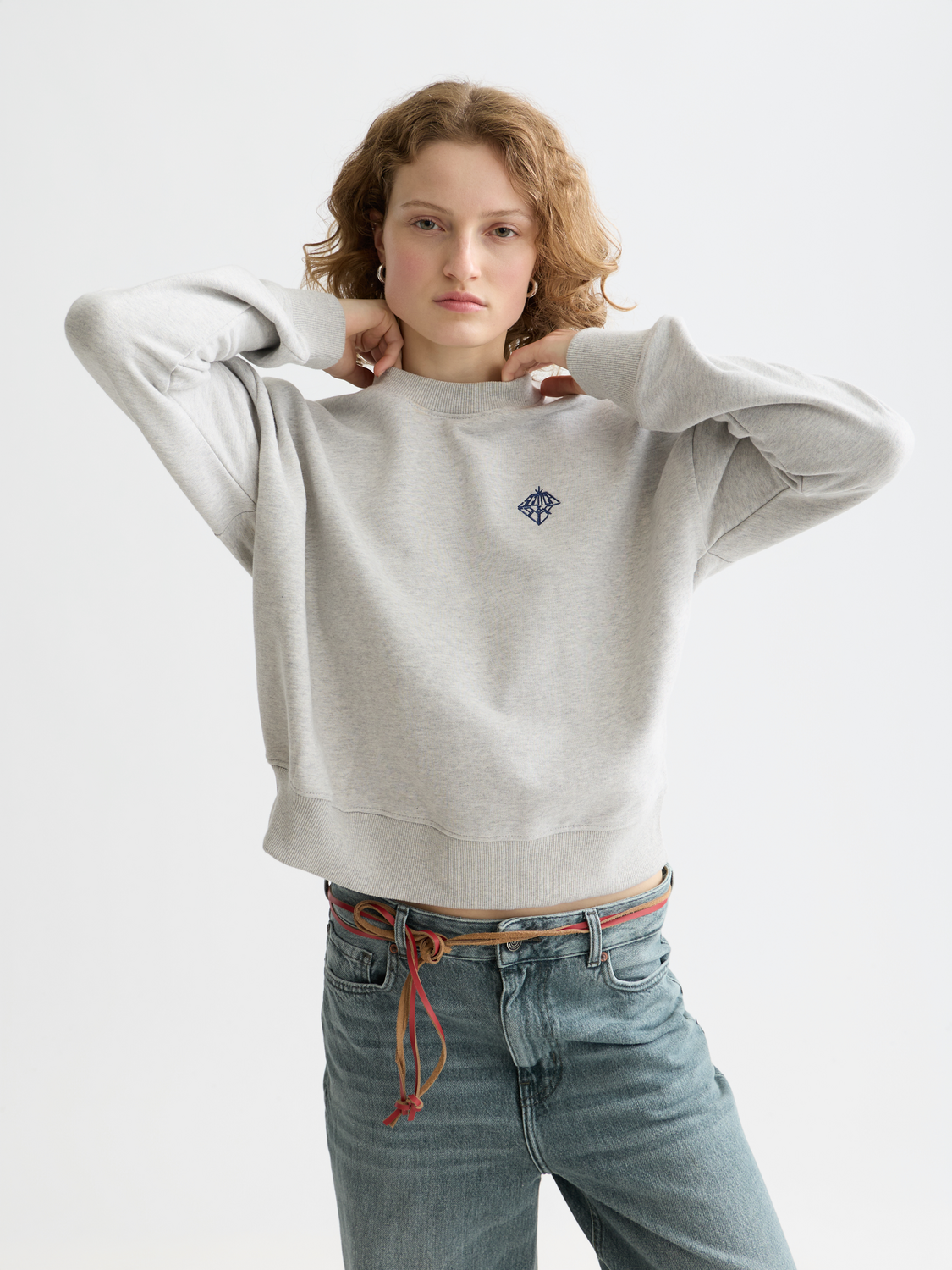 Embroidered logo sweatshirt