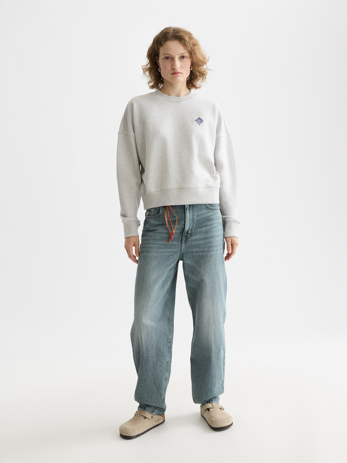 Embroidered logo sweatshirt