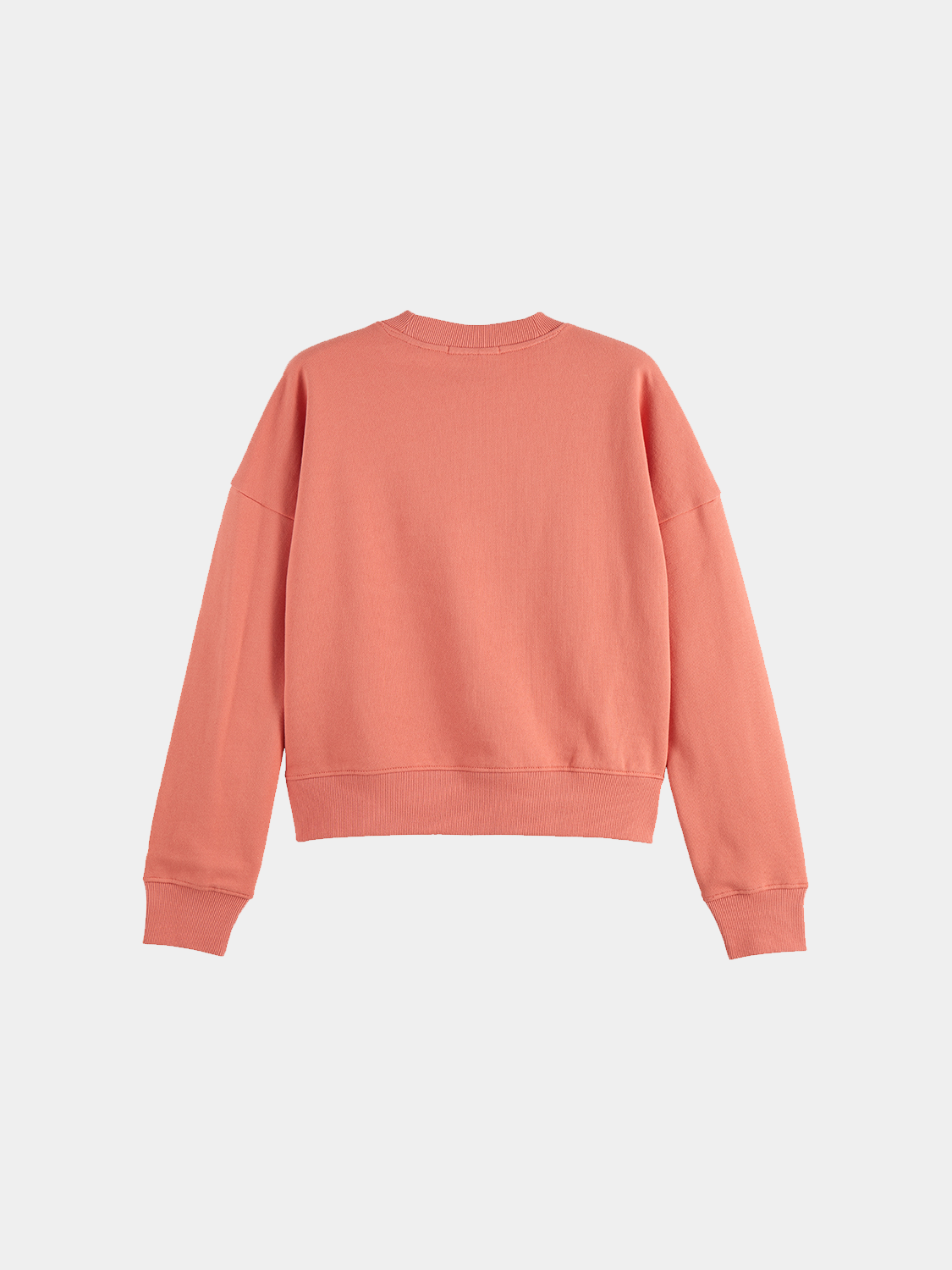 Black embroidered logo sweatshirt from Scotch & Soda featuring a comfortable fit and stylish design.
