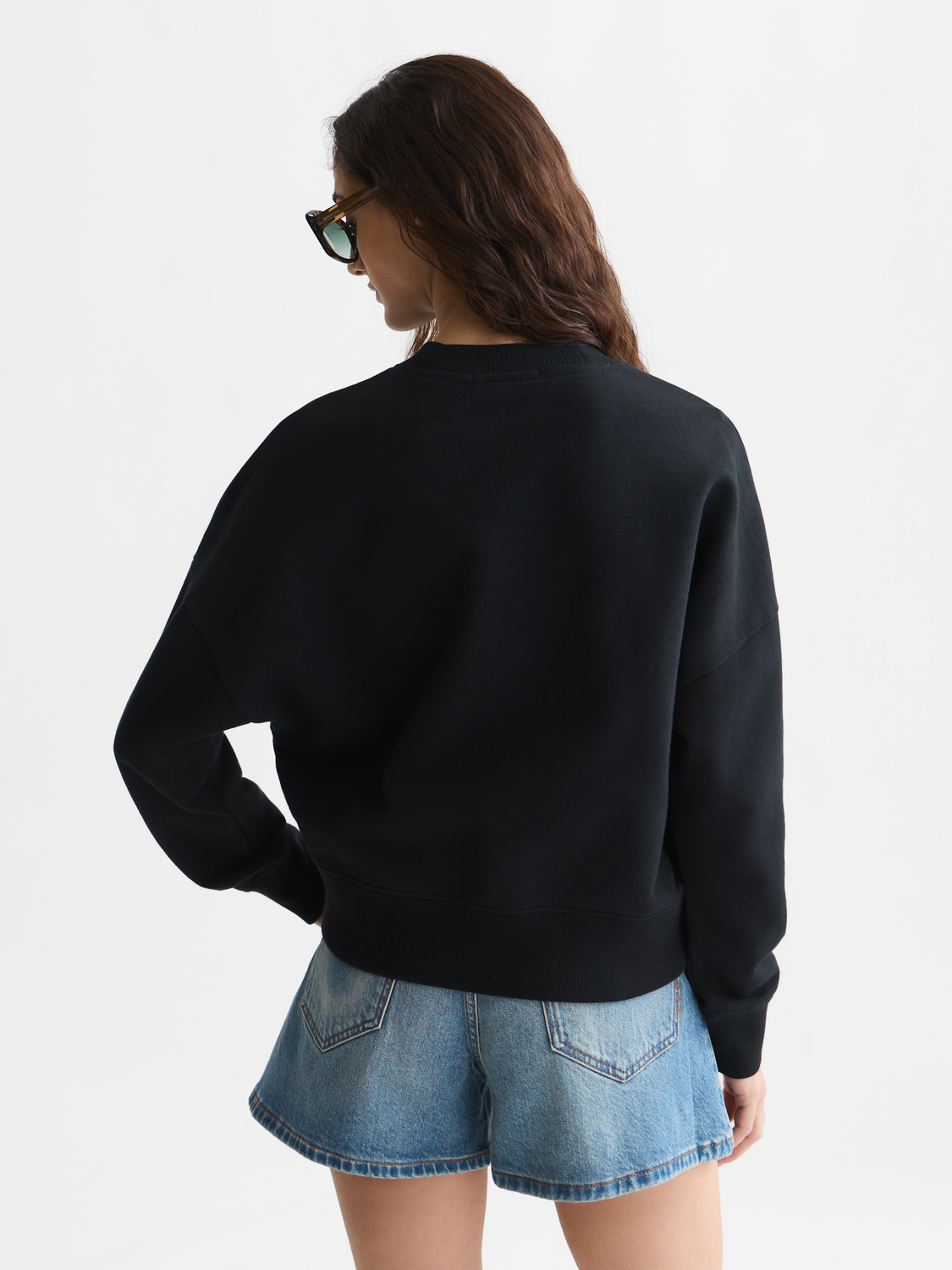 SCOTCH & SODA artwork sweatshirt with graphic design, showing the back view of the casual crewneck sweatshirt.