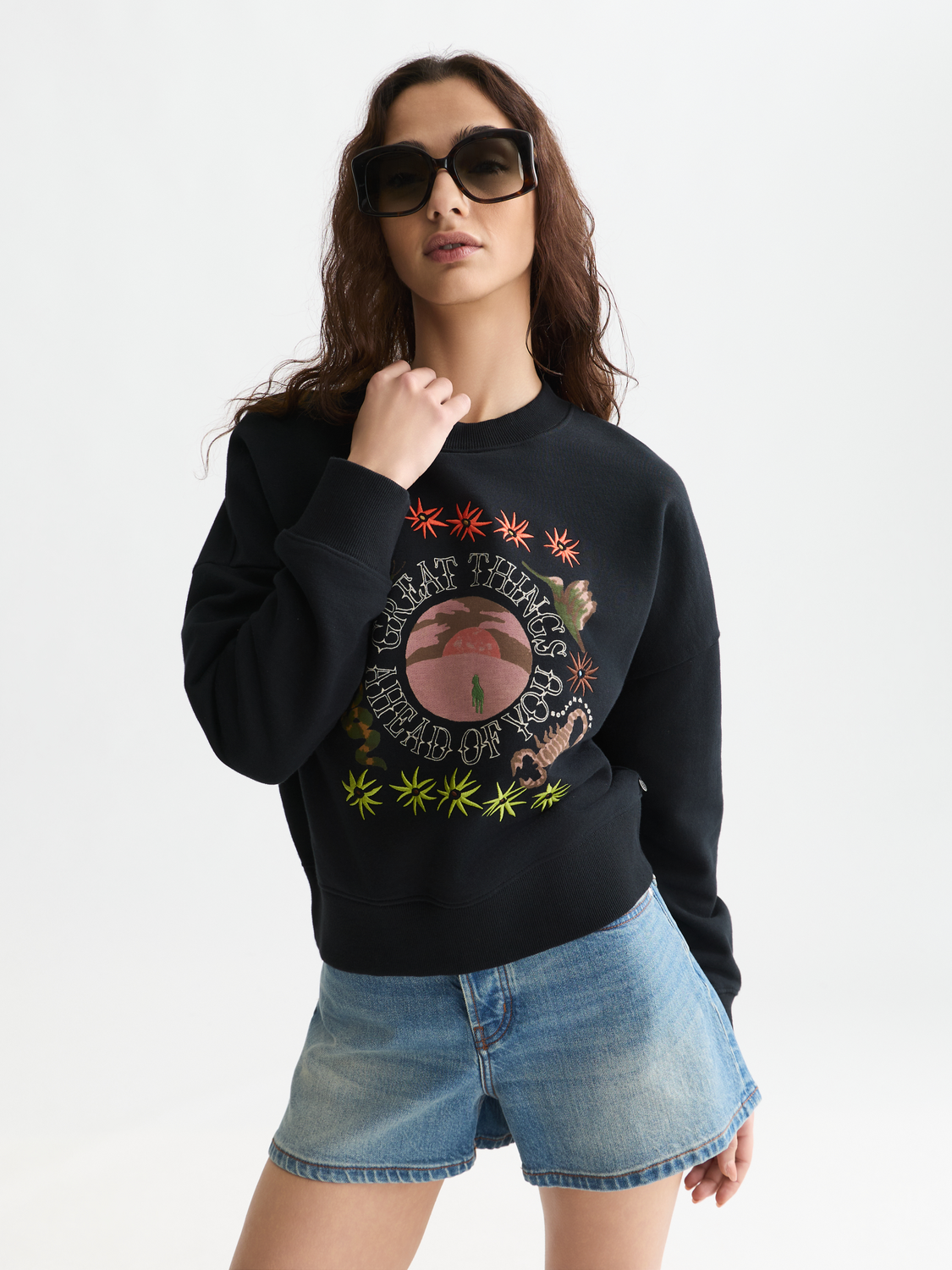 Artwork sweatshirt by Scotch & Soda featuring a front print design, soft cotton fabric, and a relaxed fit.