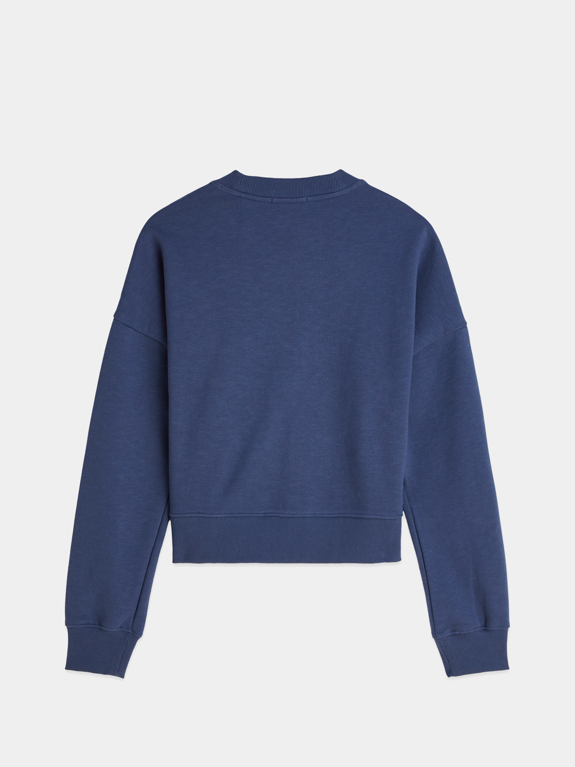 Dark-colored Scotch & SODA artwork sweatshirt with graphic design on the front, casual fit, and long sleeves.