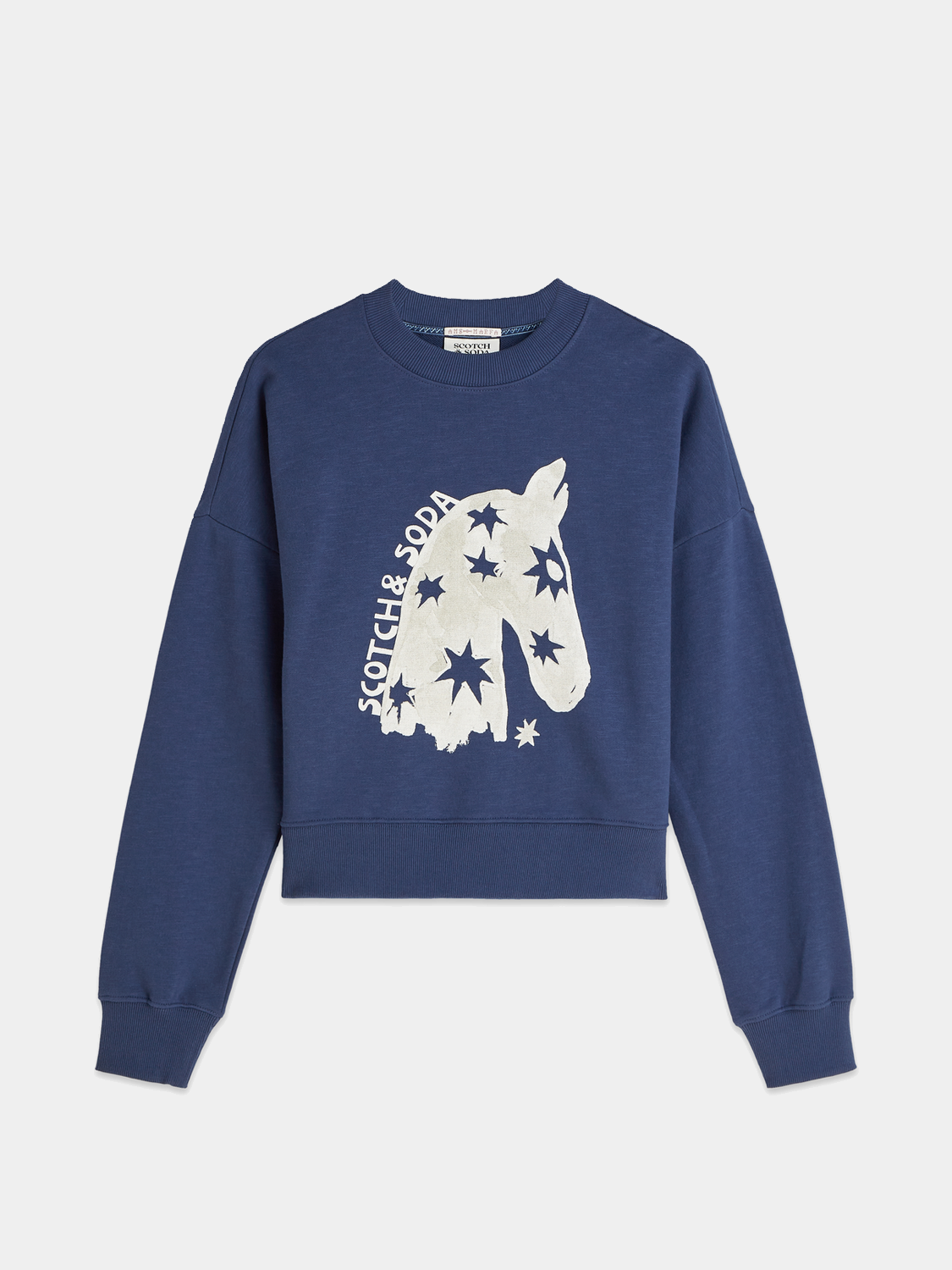 Scotch & Soda Artwork sweatshirt featuring a vibrant graphic design on a comfortable, stylish sweatshirt.