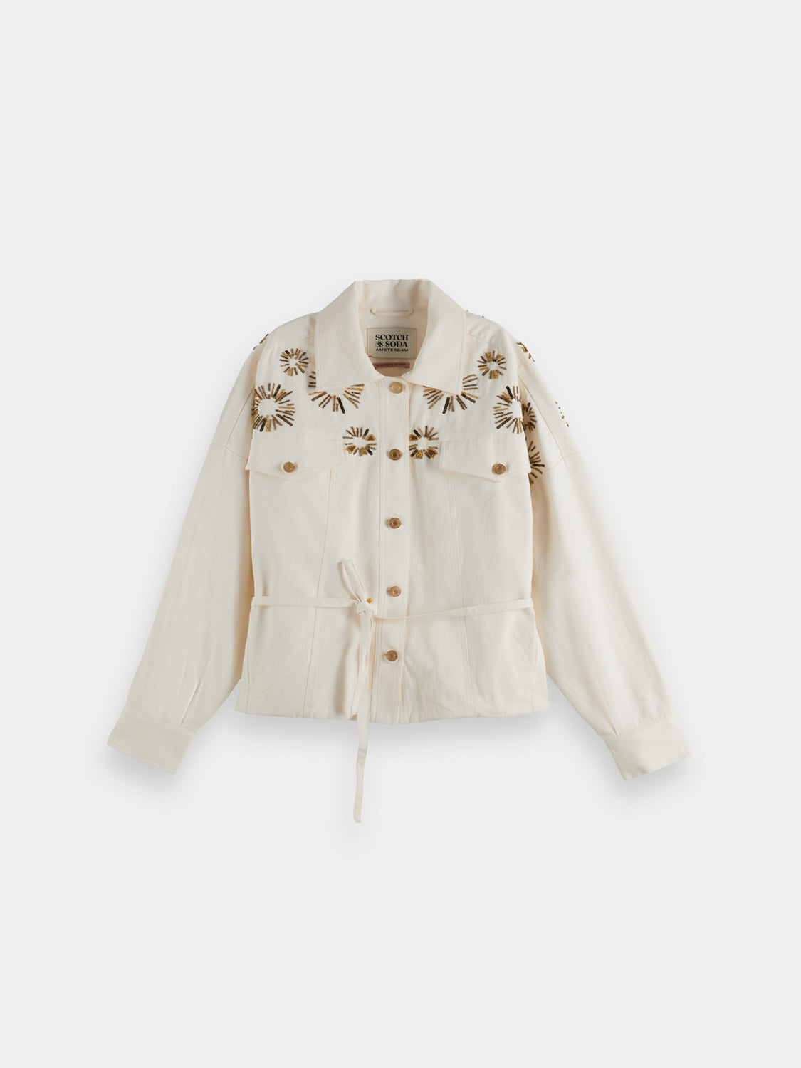 Embroidered trucker jacket - Scotch & Soda NZ